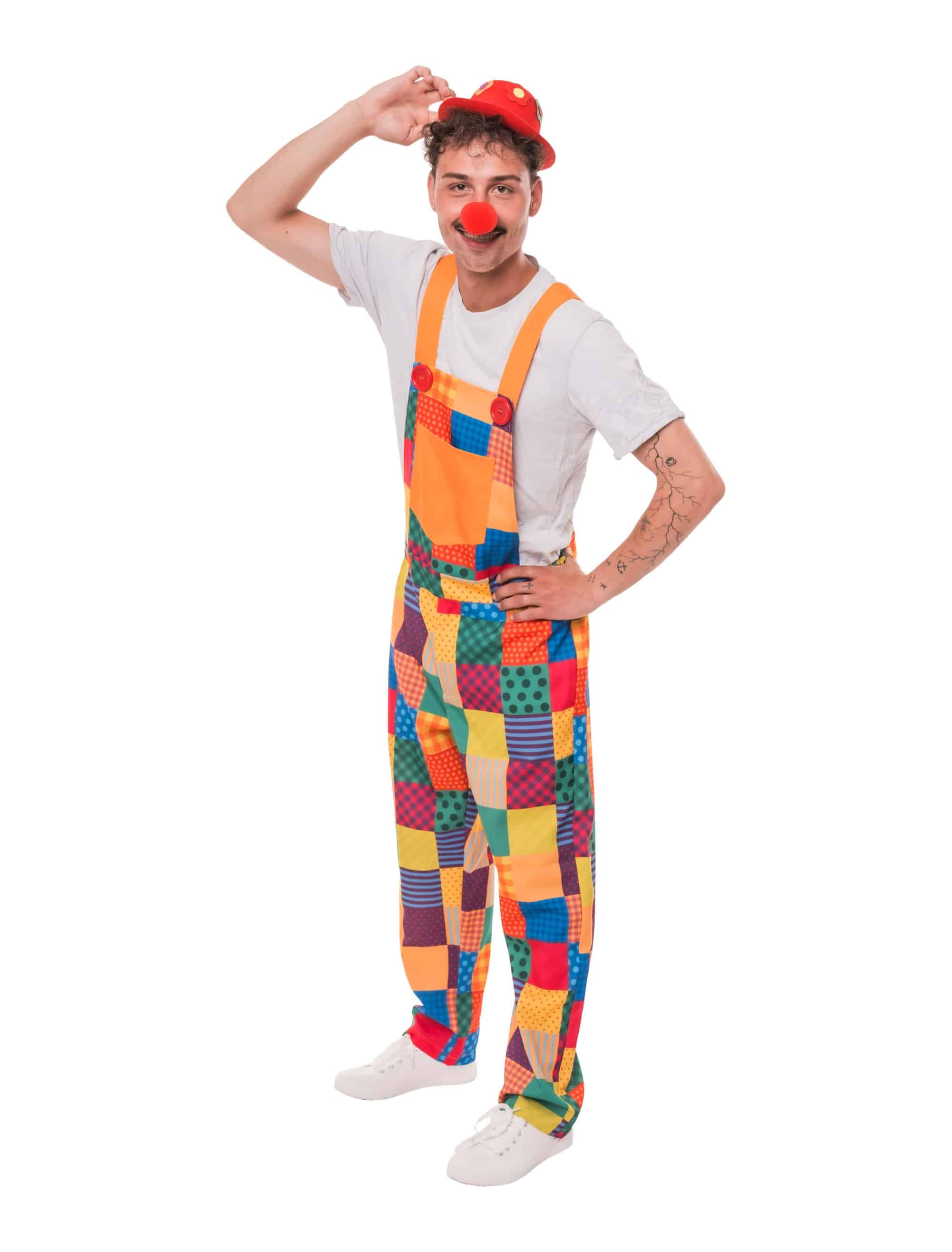 Latzhose Clown bunt L/XL