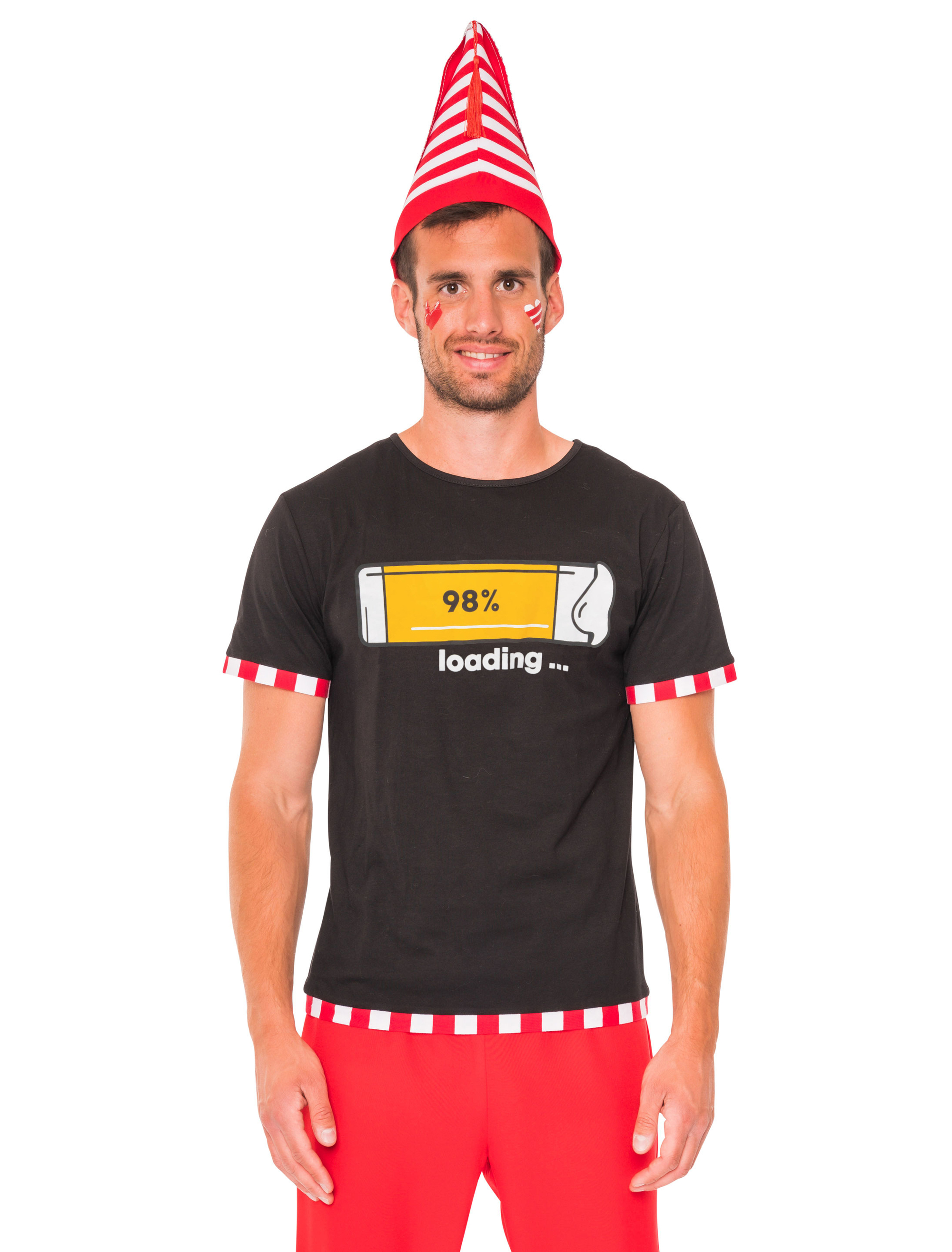 T-Shirt Herren Bier loading schwarz L