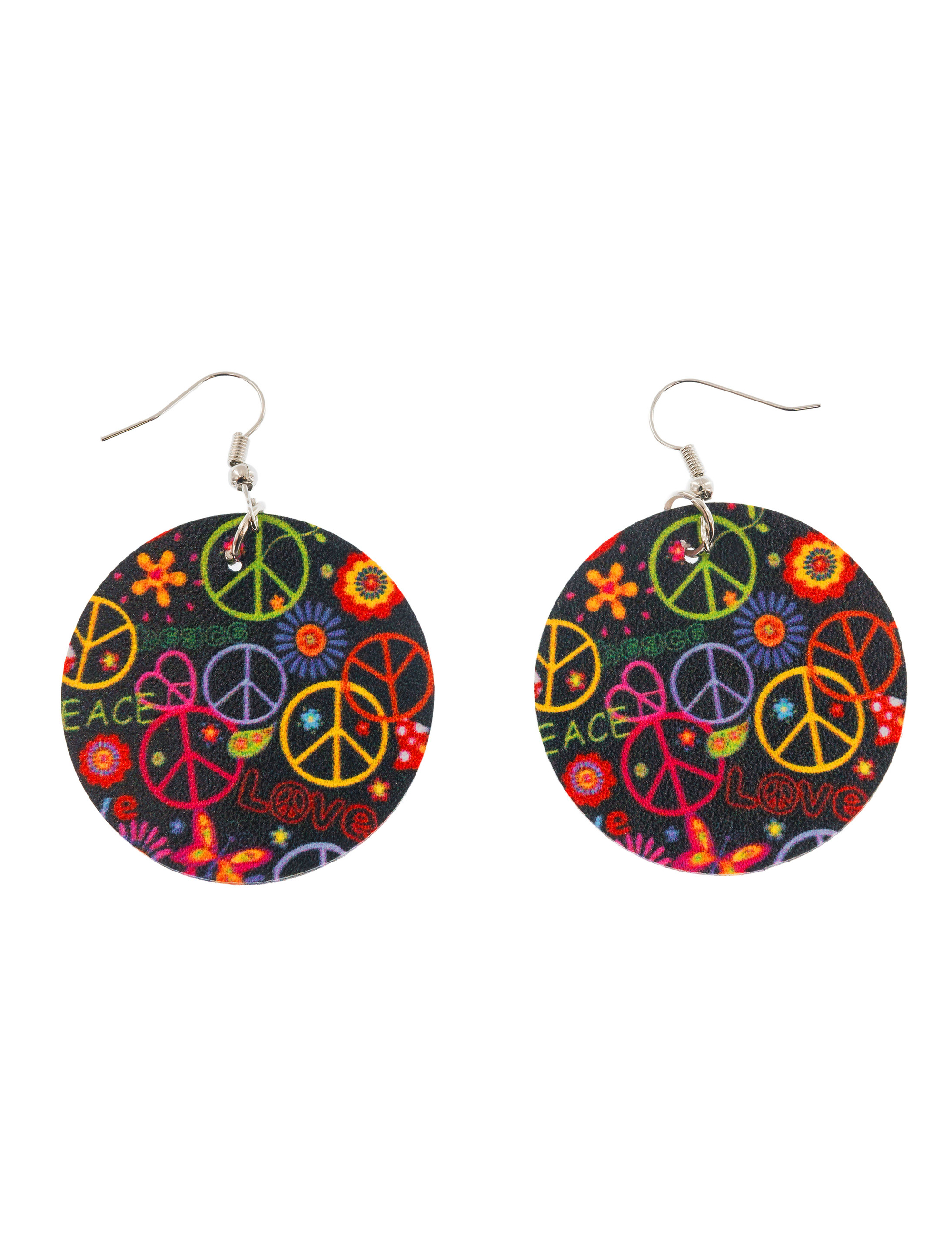 Ohrringe Peace bunt
