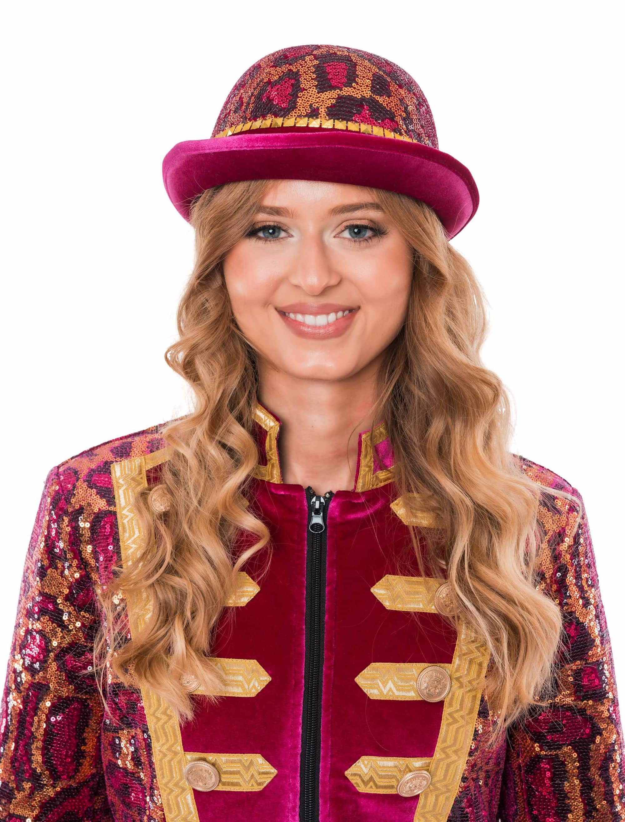 Dachauer Pailletten Leopard pink 58