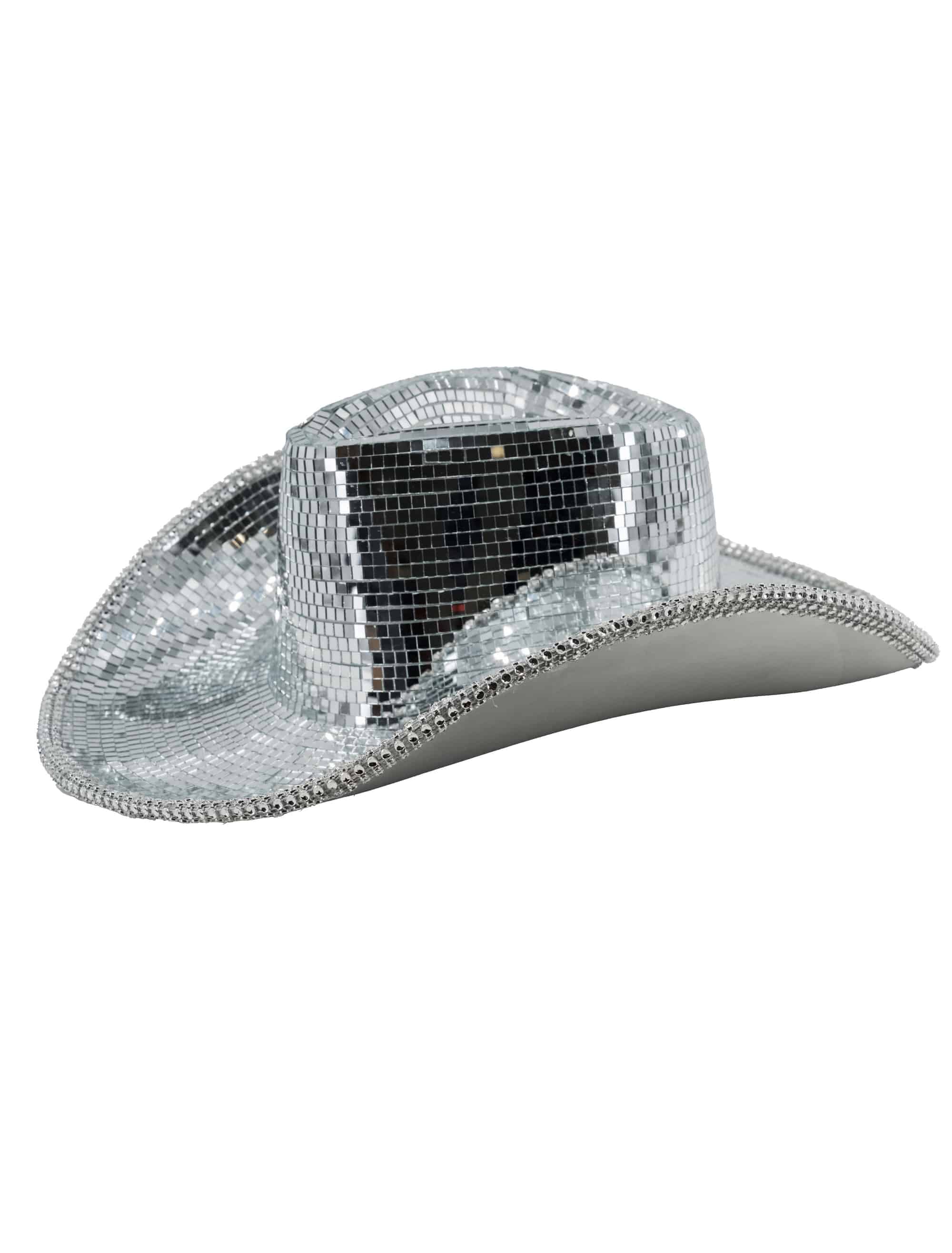 Cowboyhut Spiegelmosaik Metallic silber one size