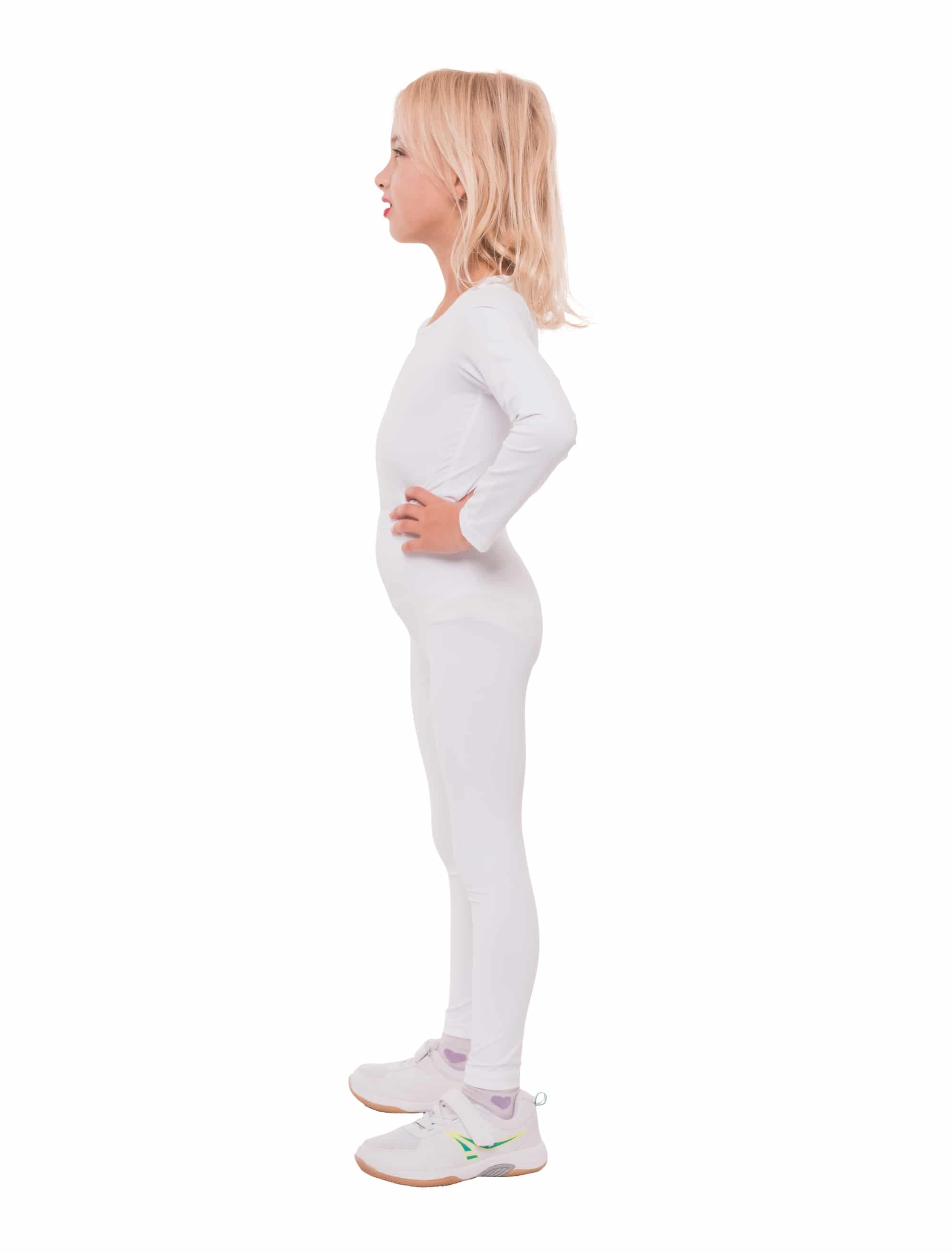 Body langarm Kinder weiß 116/128