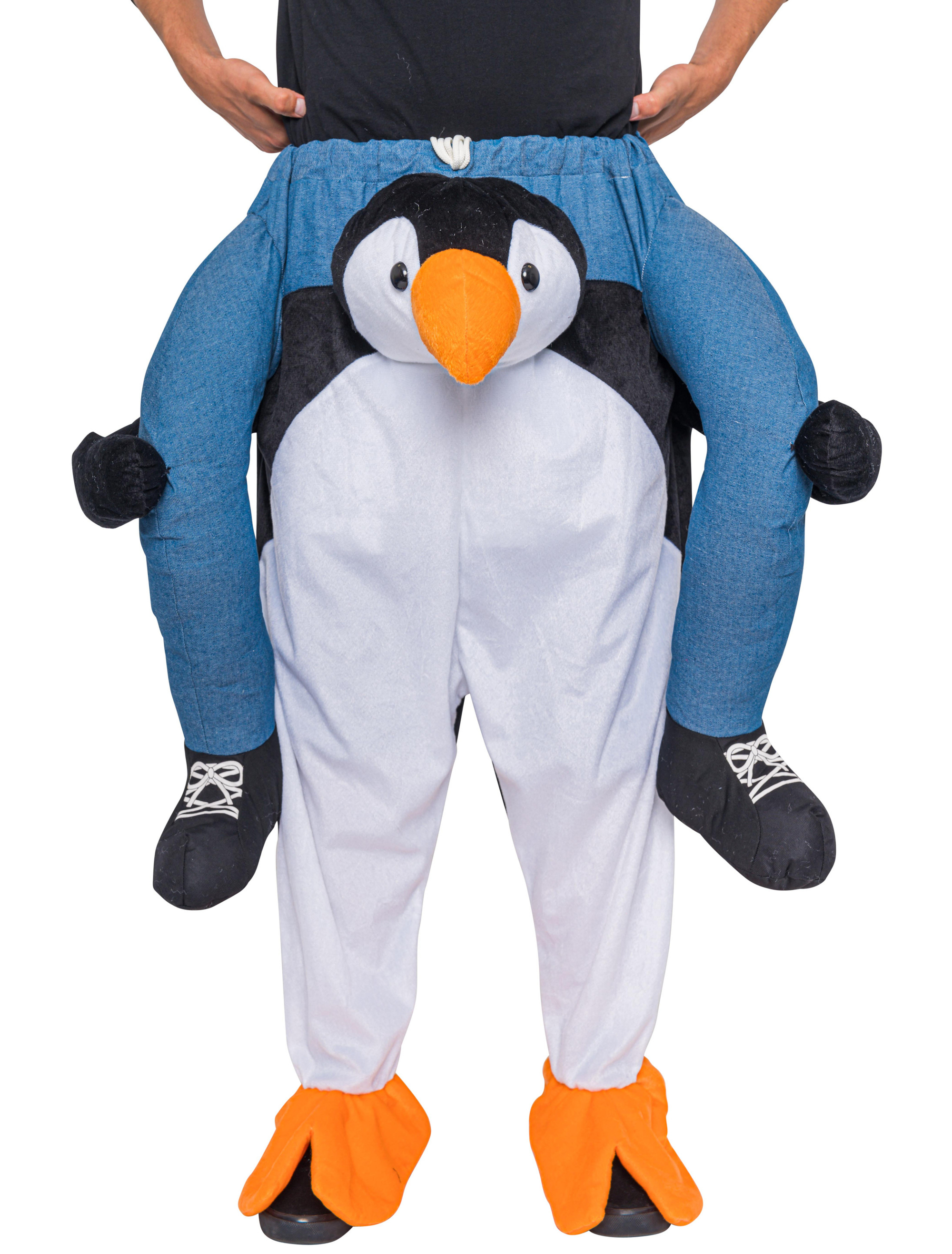 Kostüm Huckepack Pinguin schwarz/weiß one size