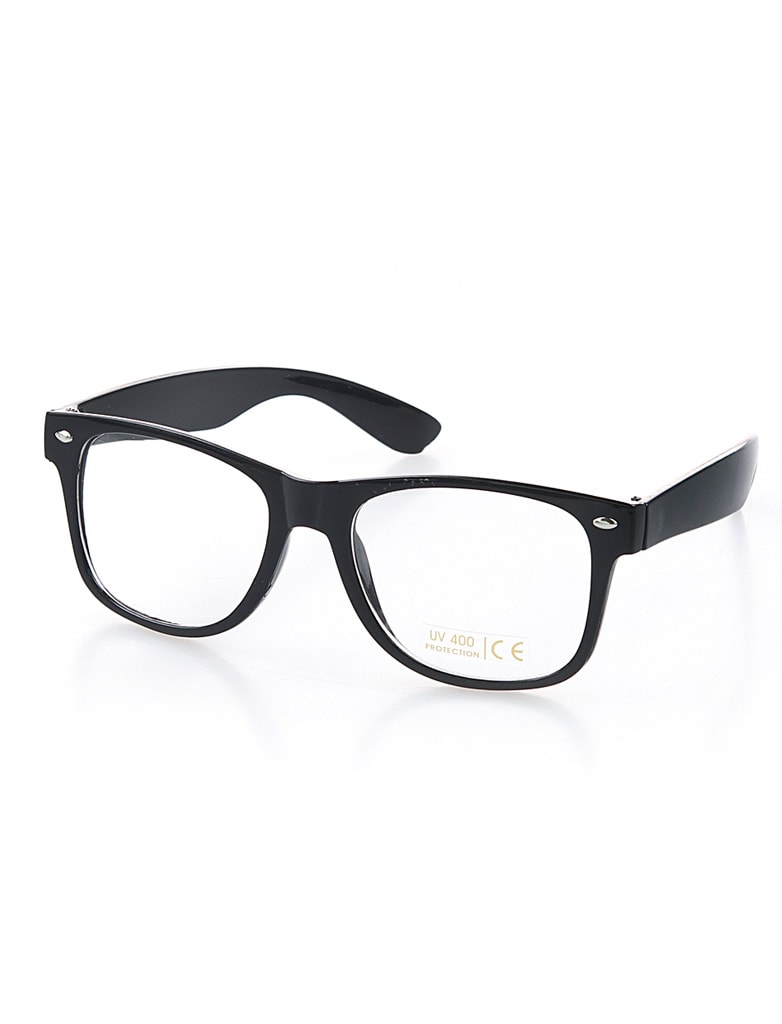 Brille Nerd schwarz