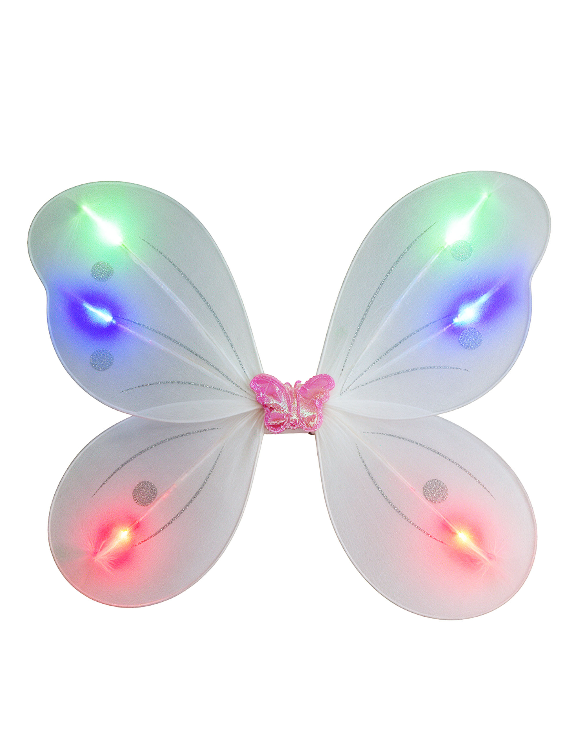 LED Flügel Schmetterling 46 x 41cm Kinder weiß