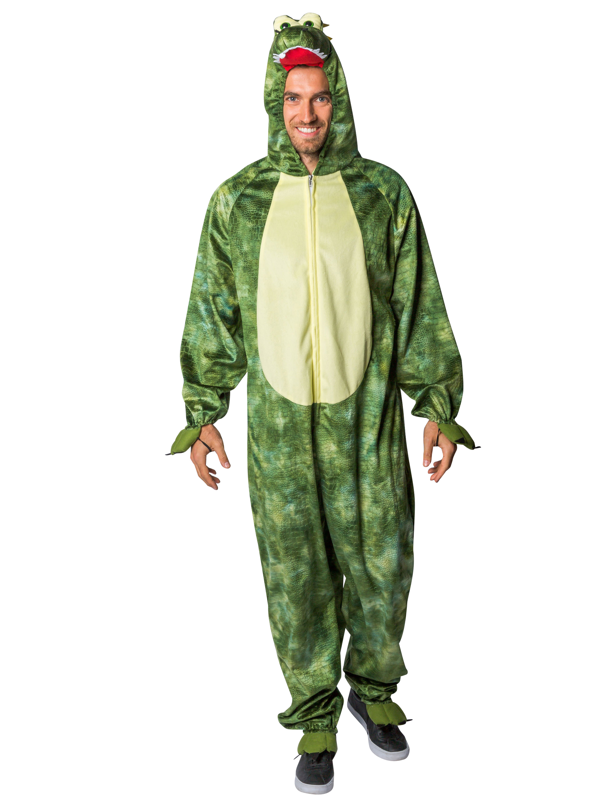 Overall Plüsch Krokodil Herren grün 50-52
