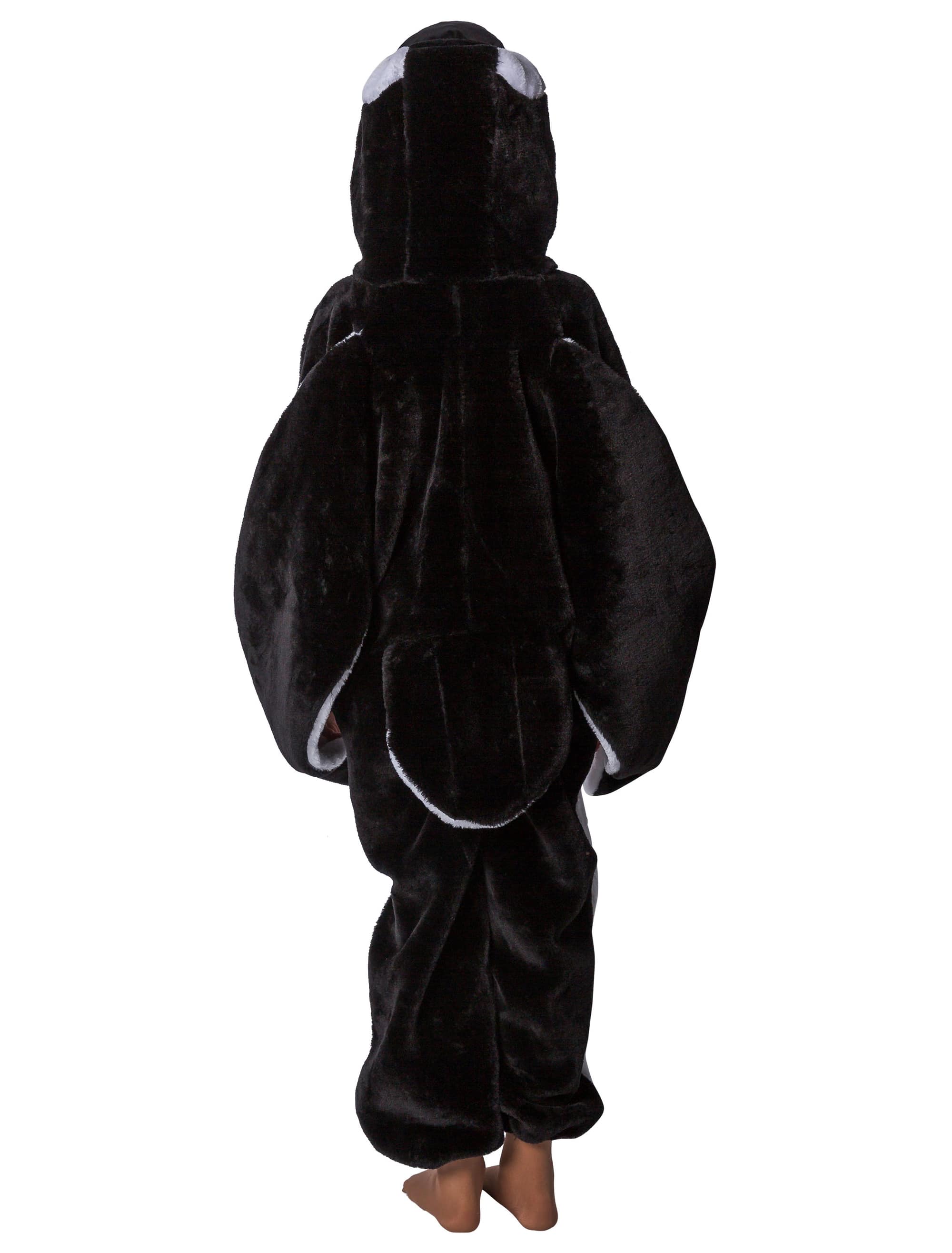 Overall Plüsch Pinguin schwarz/weiß 140-164