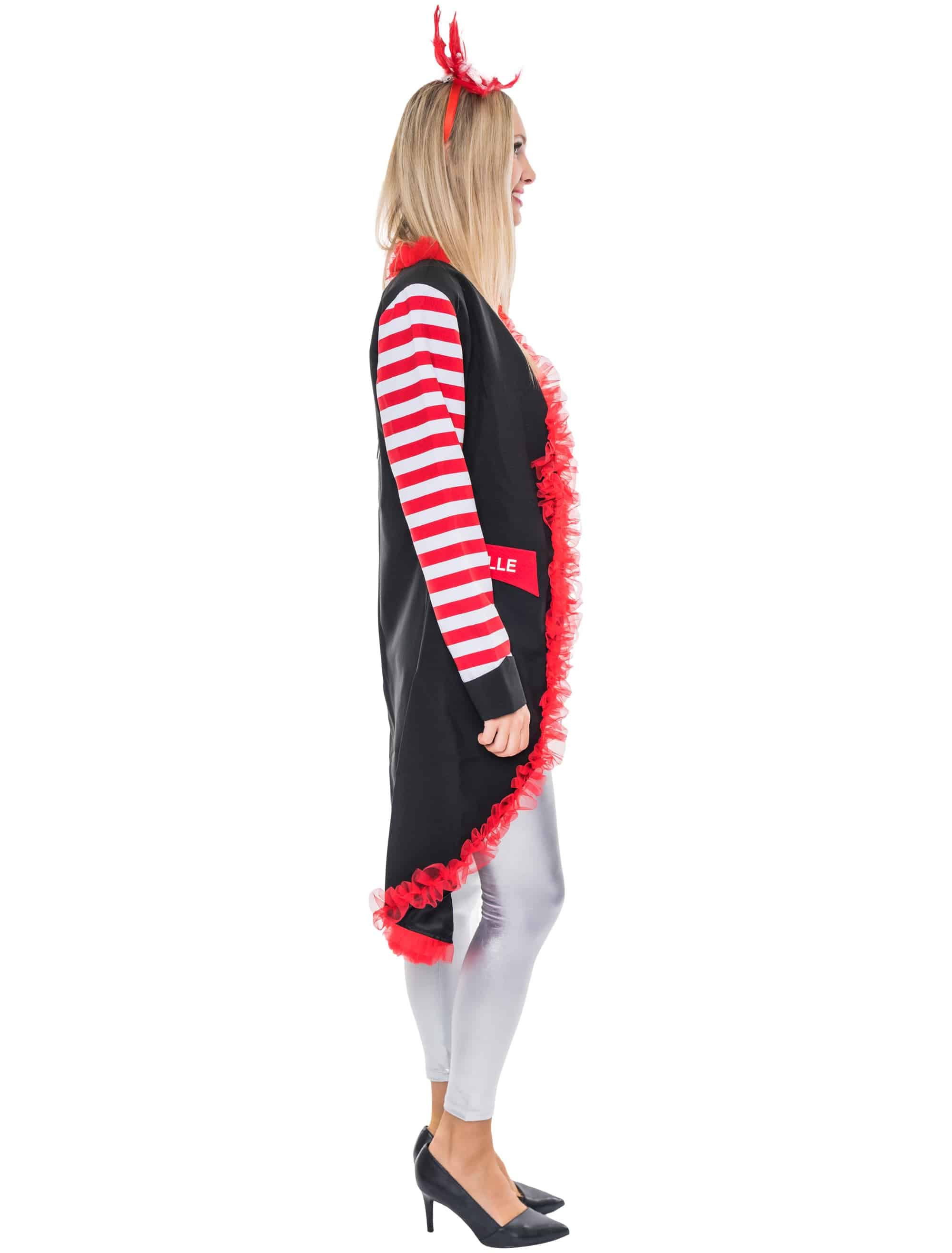 Jacke mit Tüll Köln Wappen Damen schwarz/weiß/rot 3XL