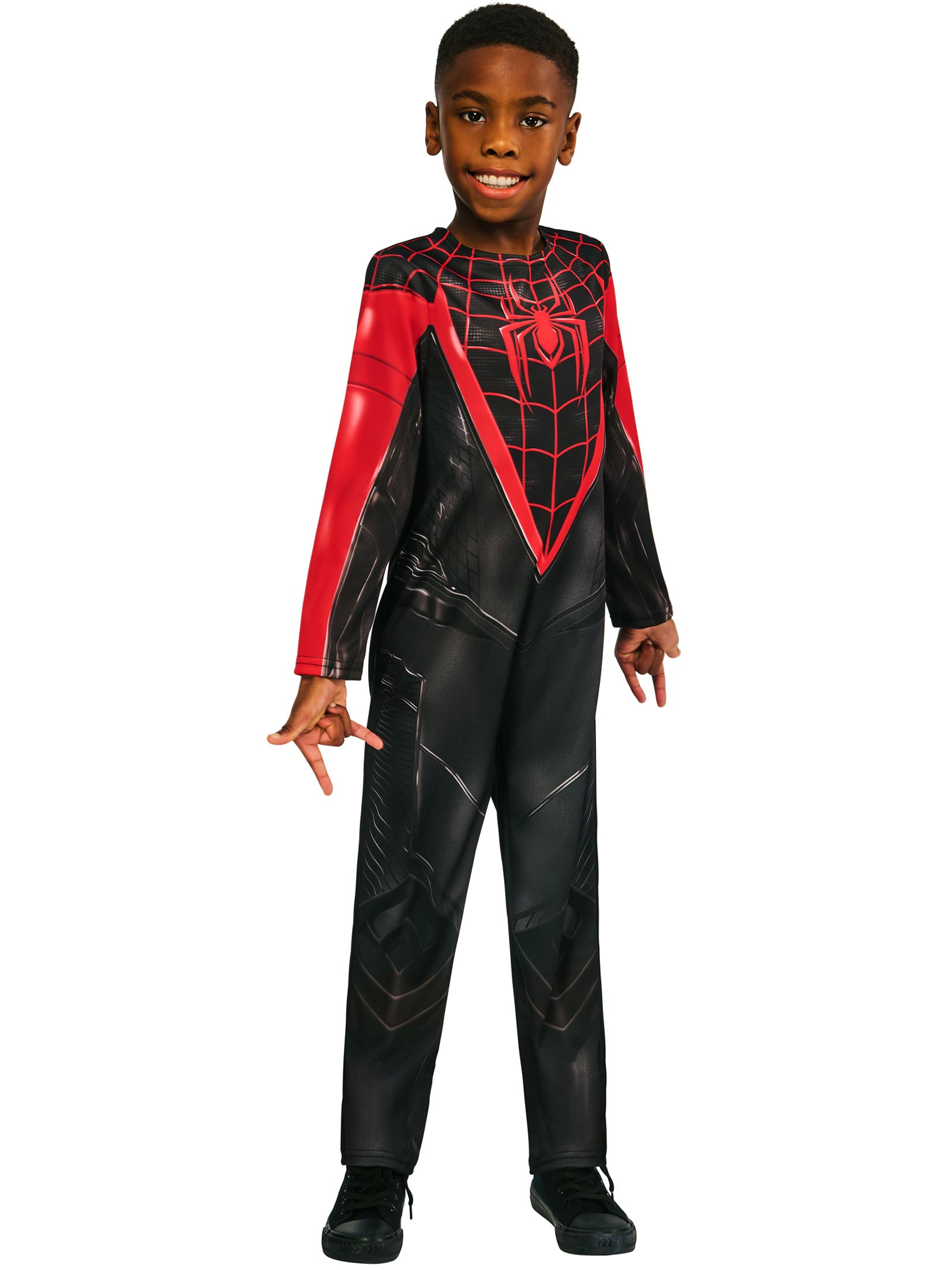 Spider-Man Miles Morales 2-tlg.  Kinder schwarz/rot 7-8 Jahre