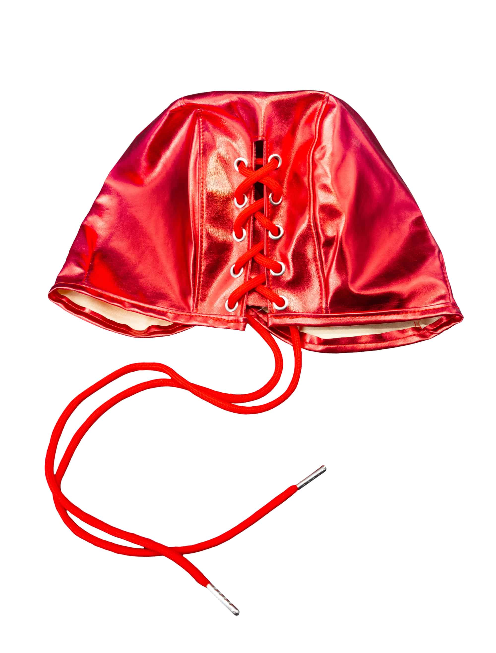 Maske mit Hörnern rot