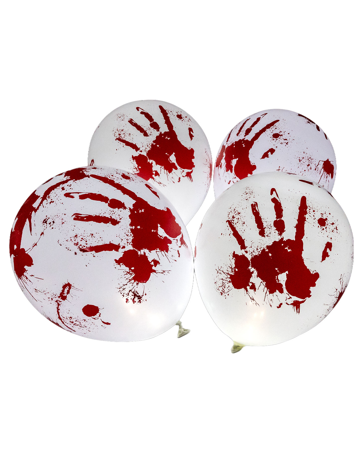 Ballon mit LED 4 St. 27,5cm weiß/rot