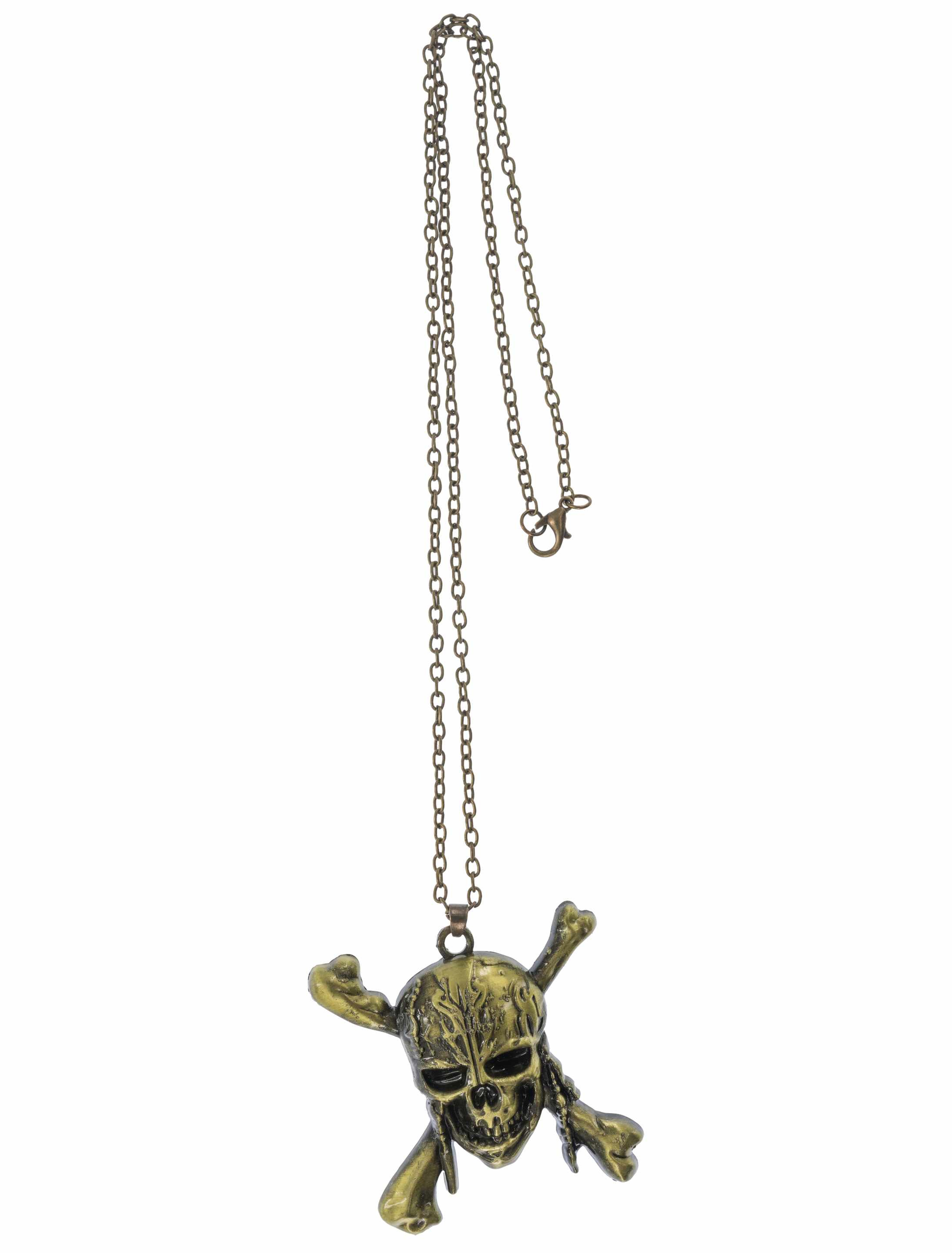 Halskette Totenkopf gold
