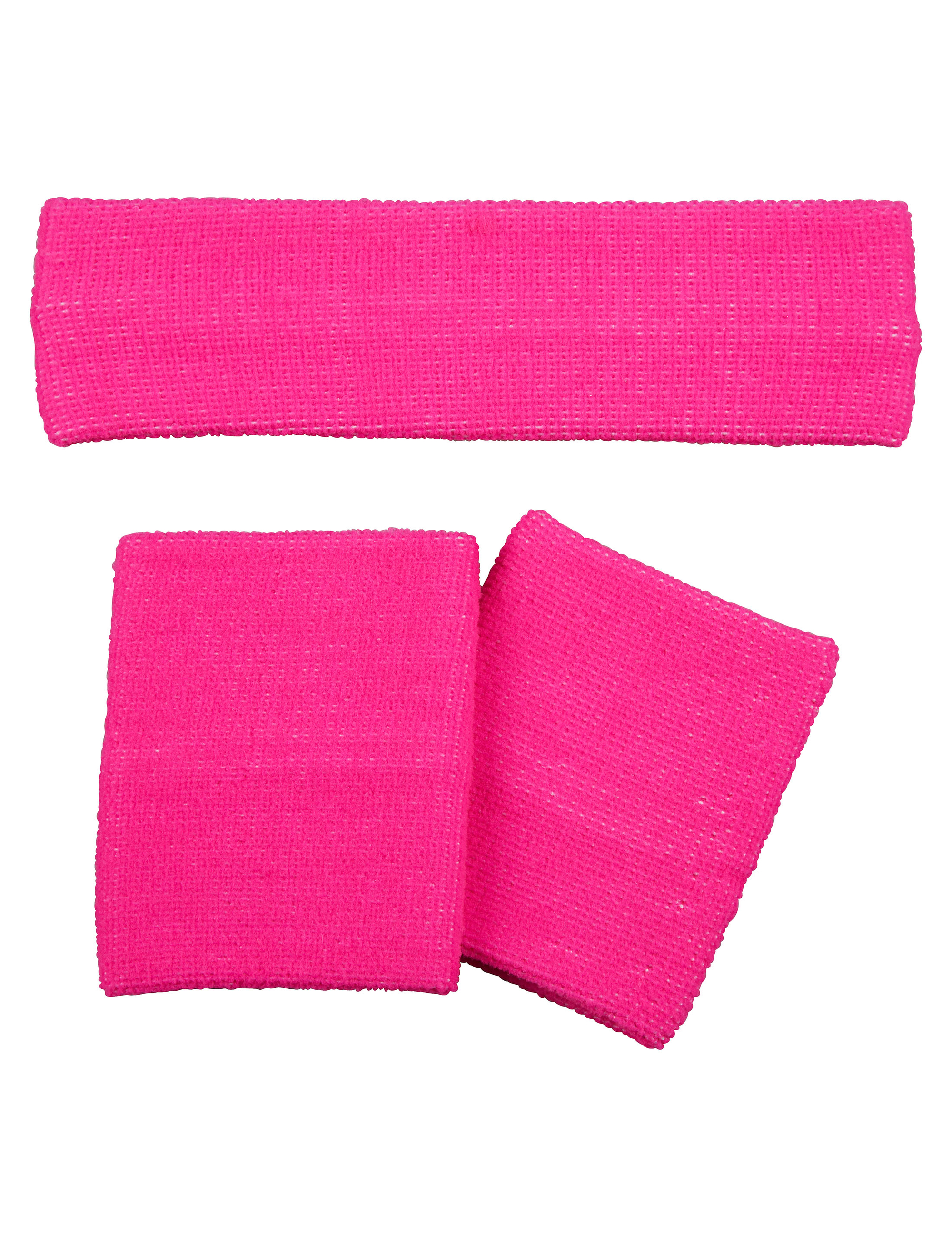 Schweißband-Set Neon neonpink