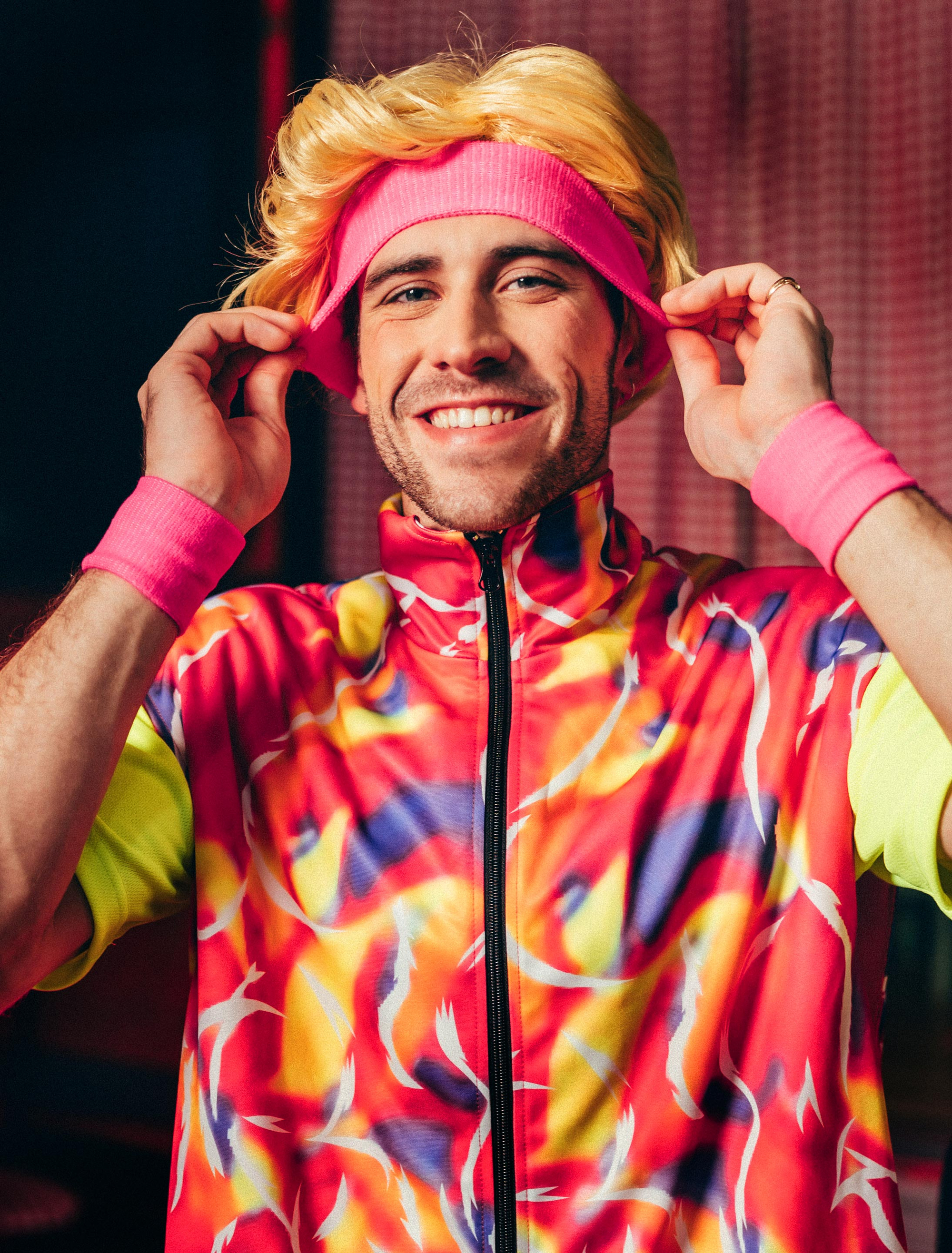 Schweißband-Set Neon neonpink