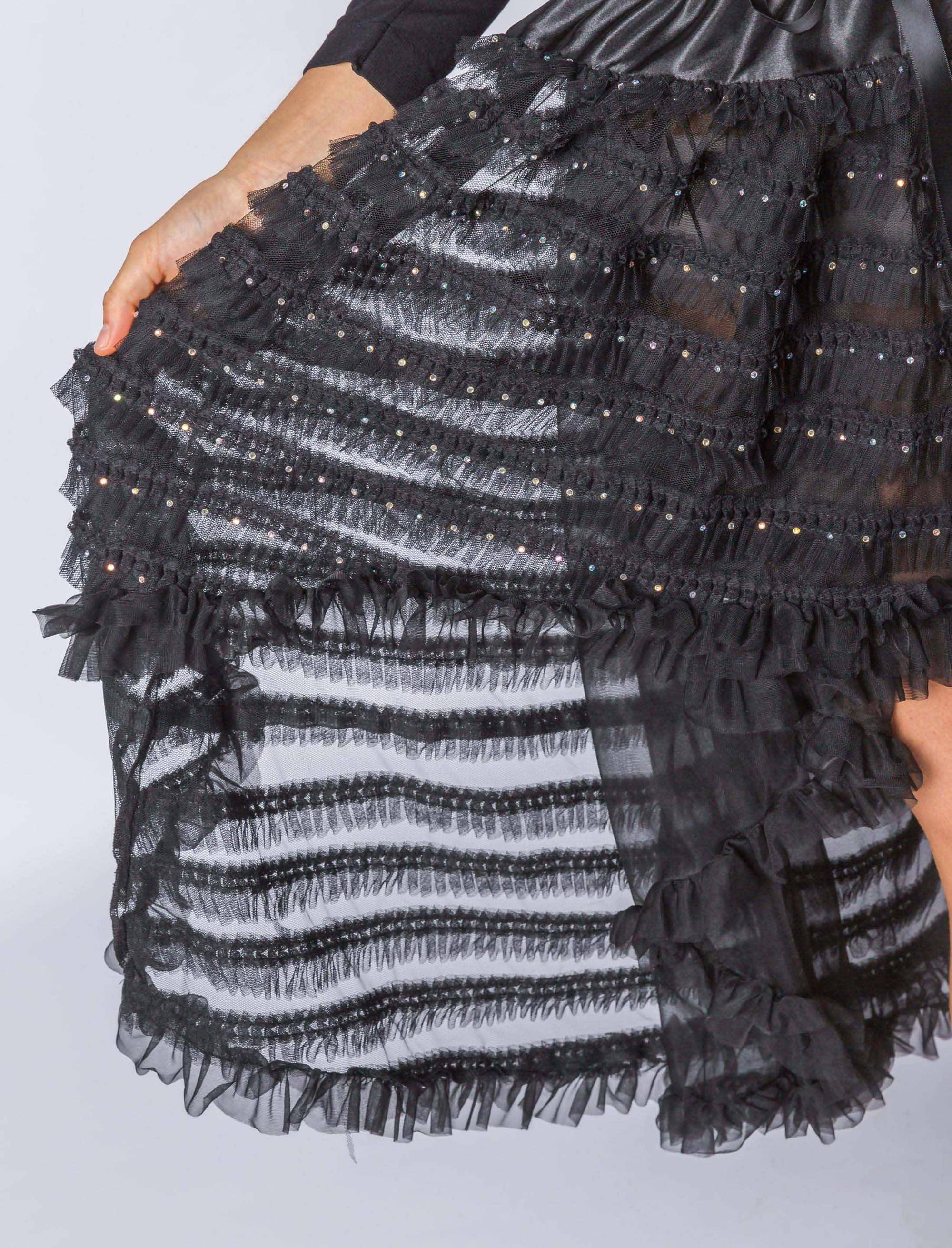 Petticoat de luxe mit Strass schwarz