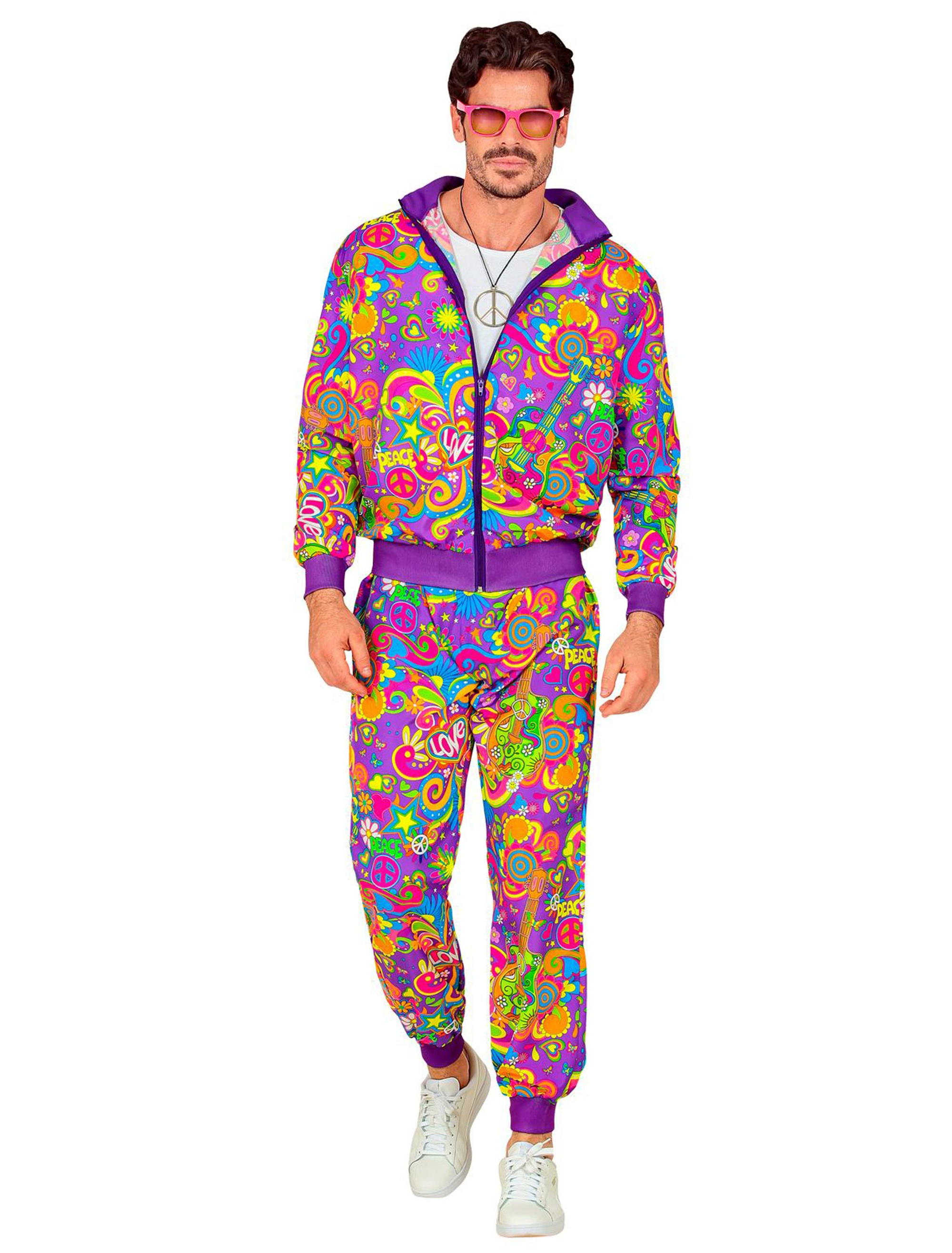Jogginganzug Hippie Love Unisex bunt XL