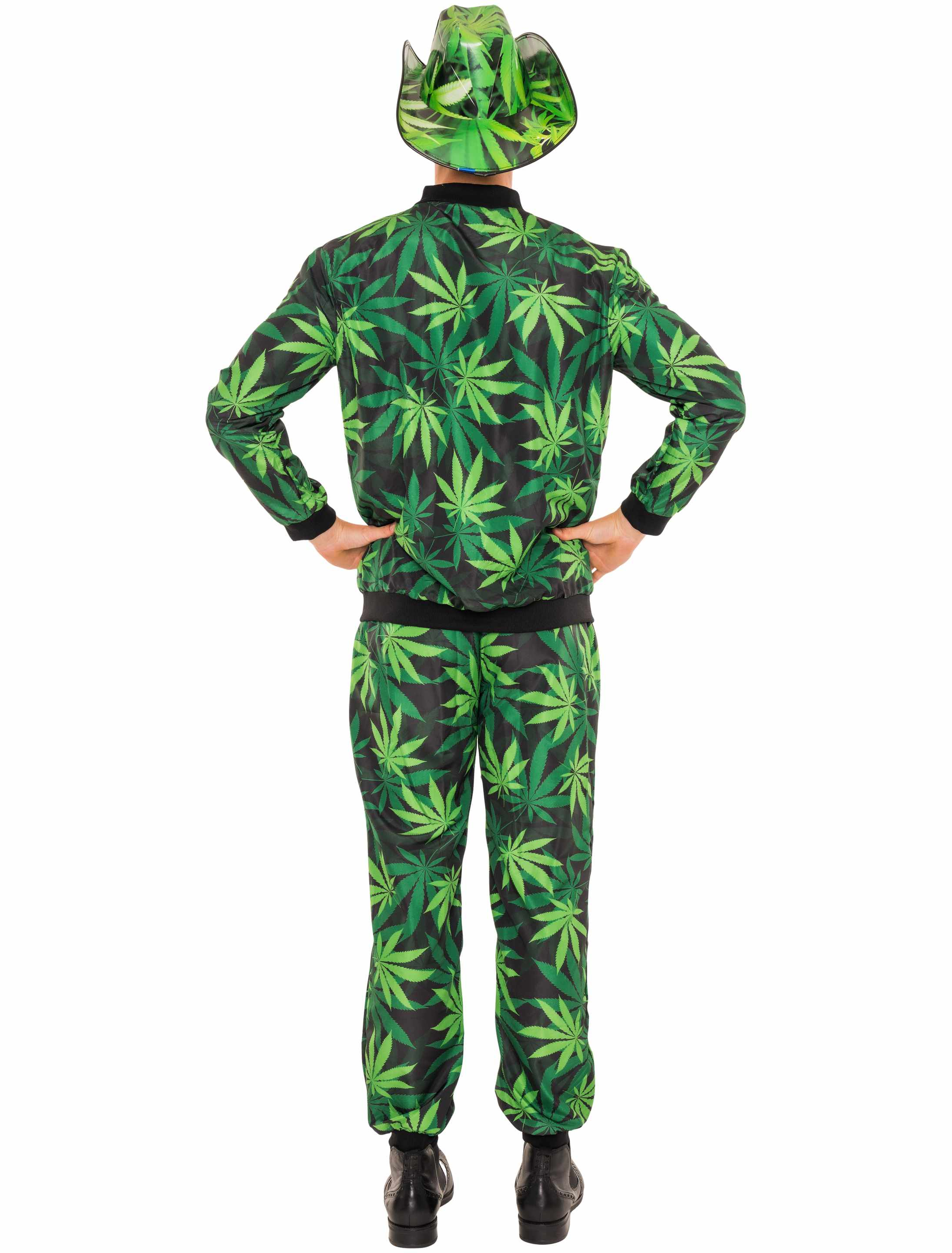 Jogginganzug Cannabis 2-tlg. Herren grün/schwarz XL/2XL