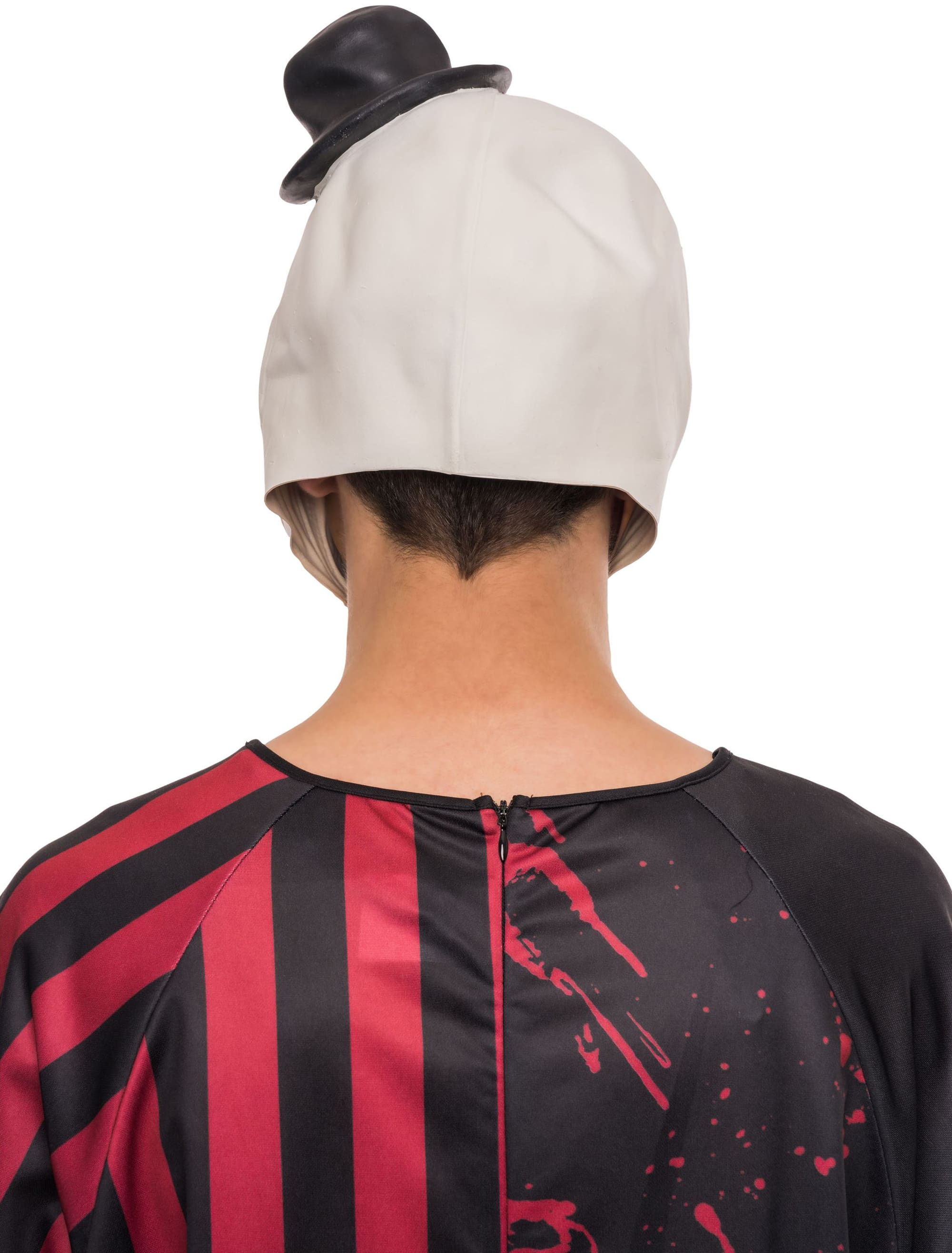 Latexmaske Terrifier schwarz/weiß