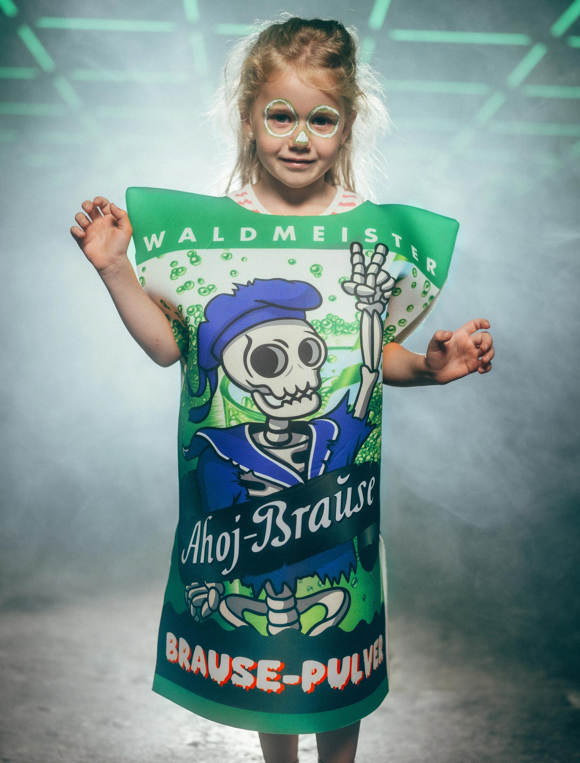 Kostüm Ahoj-Brause Halloween Kinder grün one size