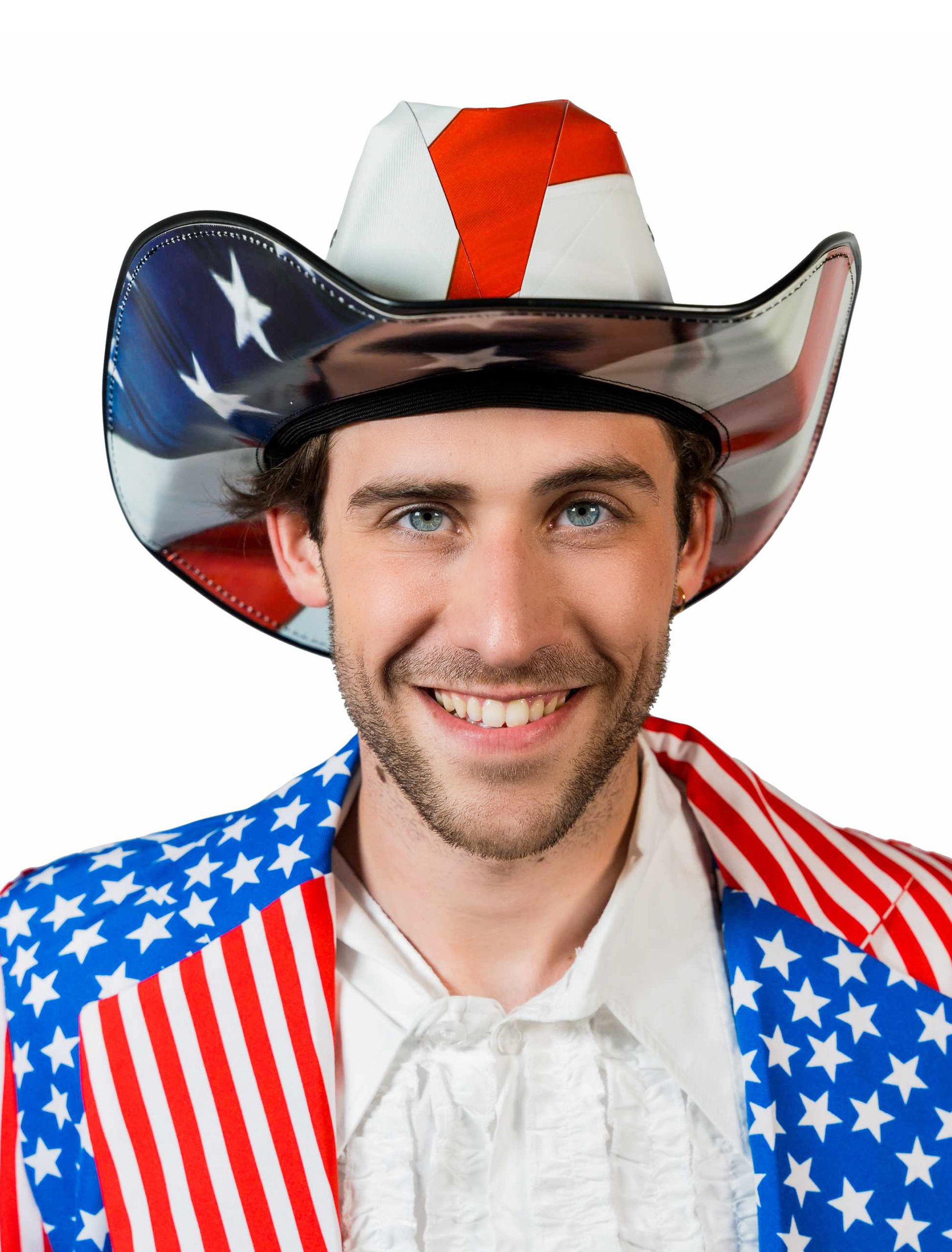 Cowboyhut USA rot/weiß/blau 61