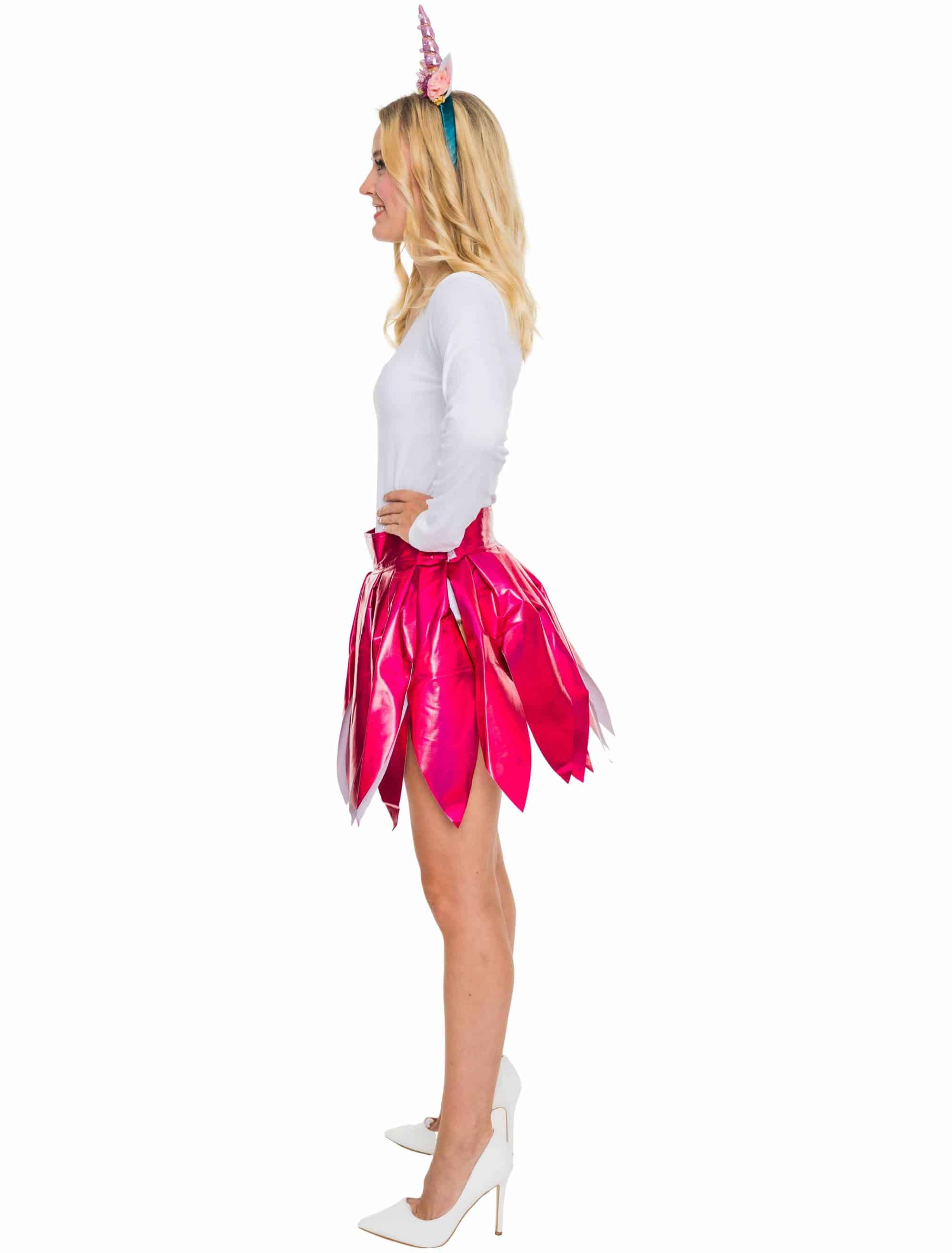 Rock Holographisch Damen pink S/M