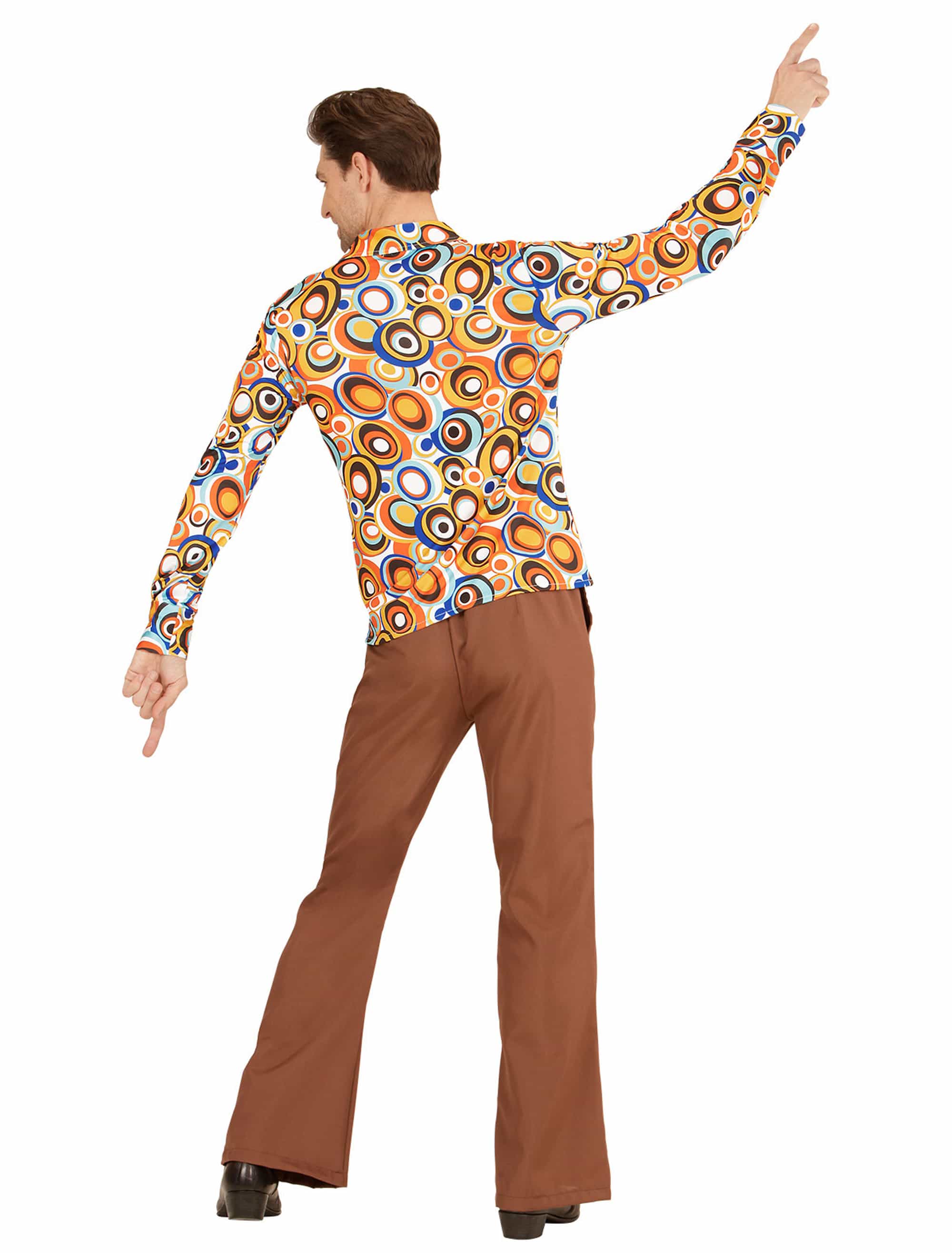 Hemd Bubbles 70er Jahre Herren bunt S/M