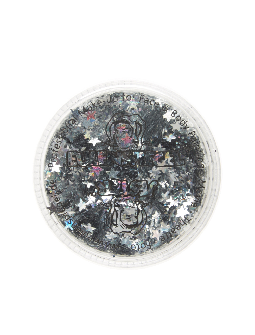 Glitzer Sterne 6g silber