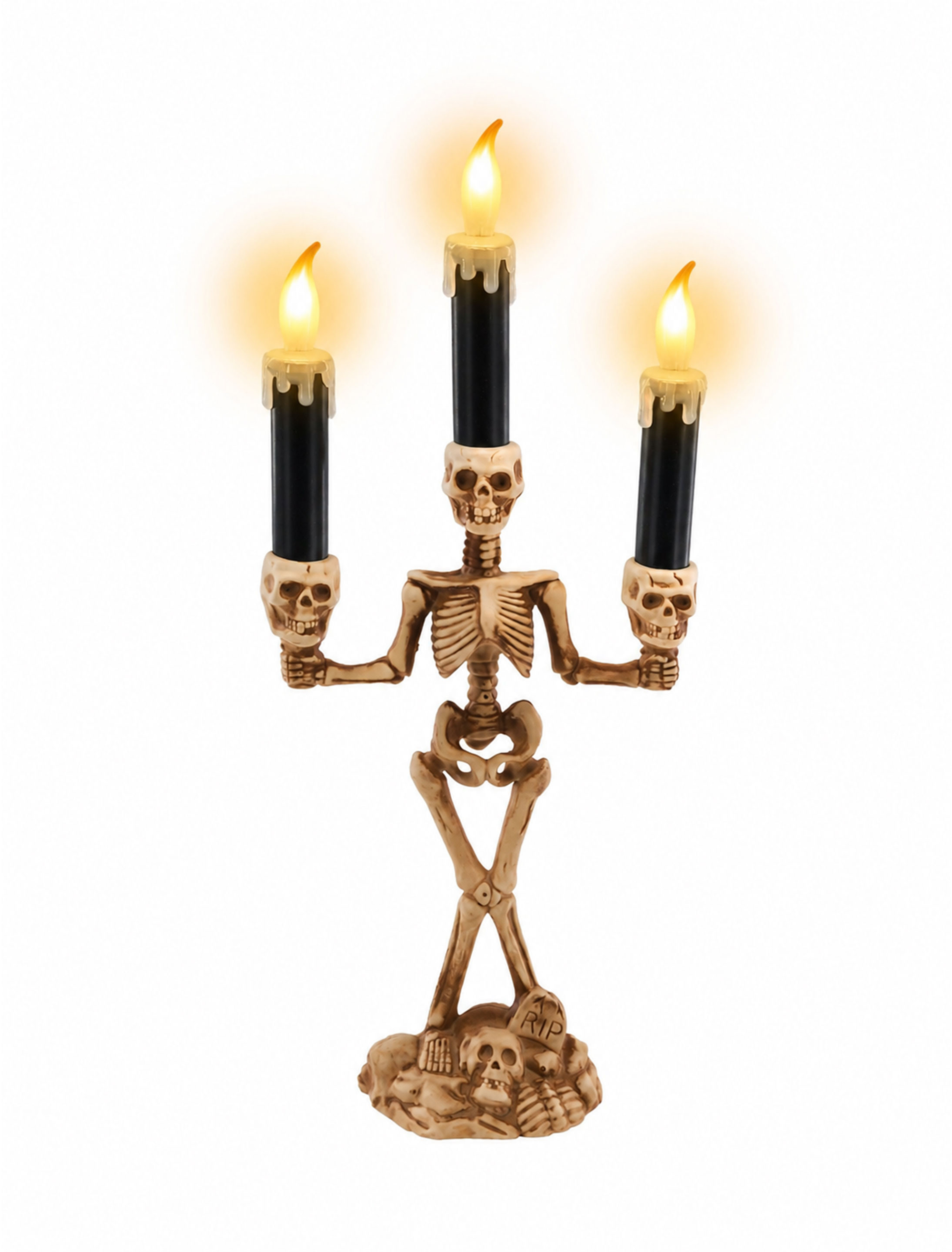 Kerzenständer Skelett mit Funktion beige