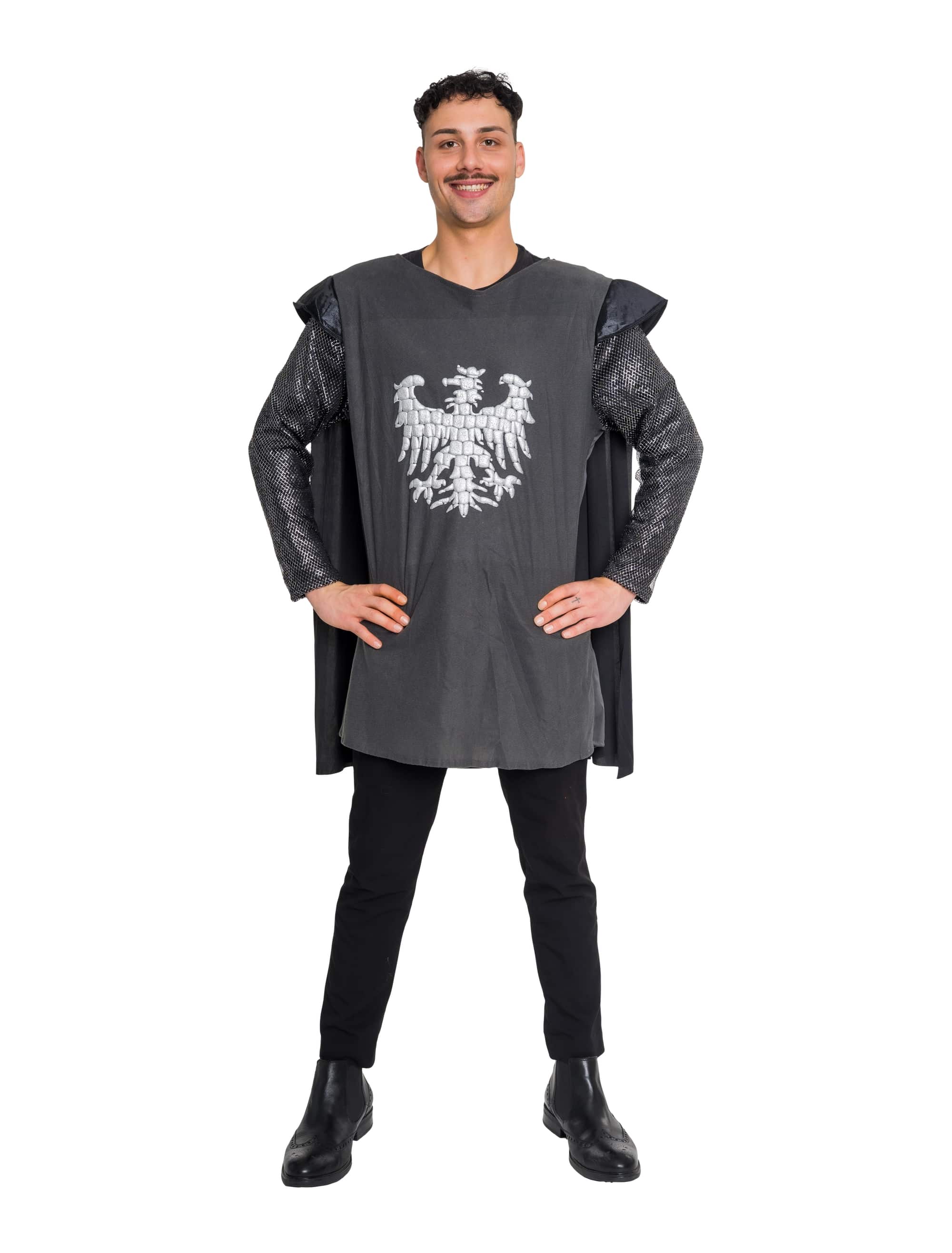 Kostüm Ritter 3-tlg. schwarz/grau L/XL