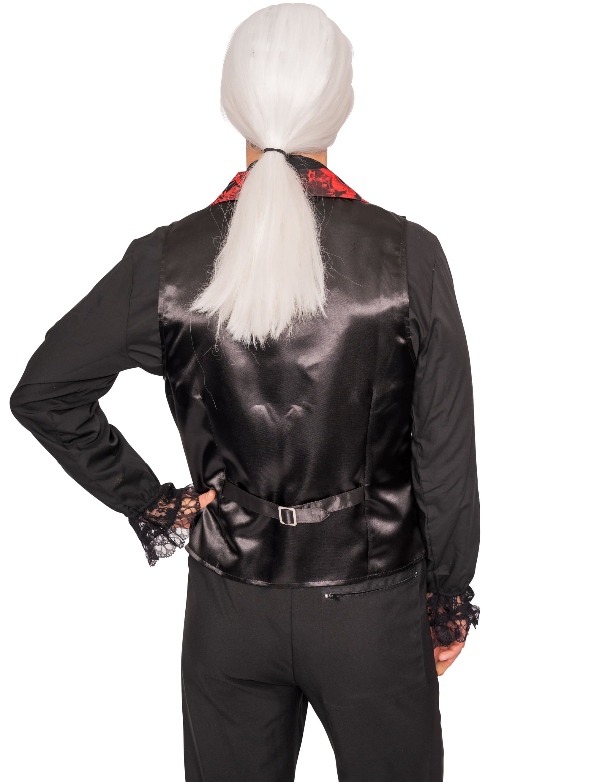 Weste mit Rosen Herren rot XL