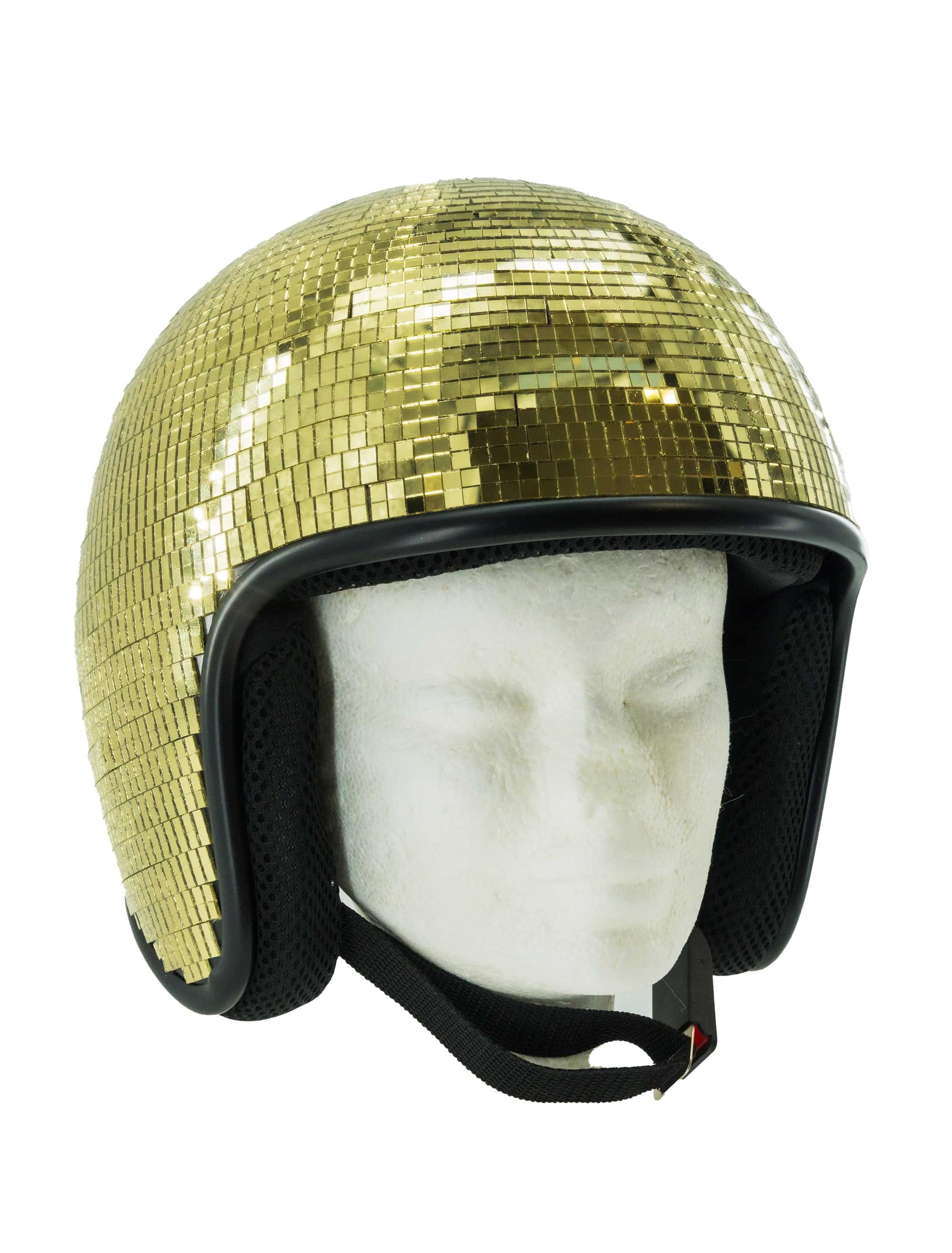 Helm mit Spiegelmosaik gold one size