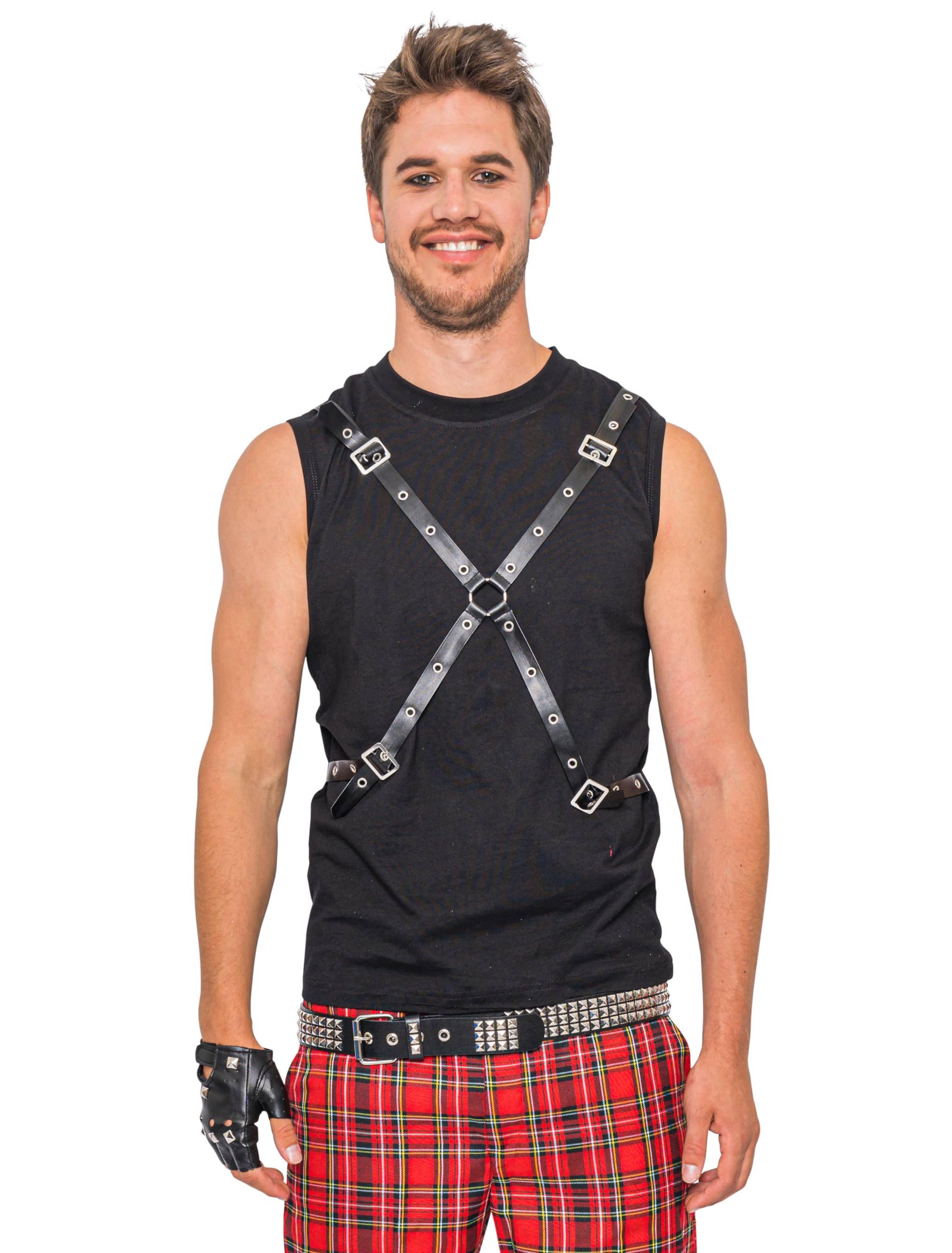 Tank Top Punker Herren schwarz XL