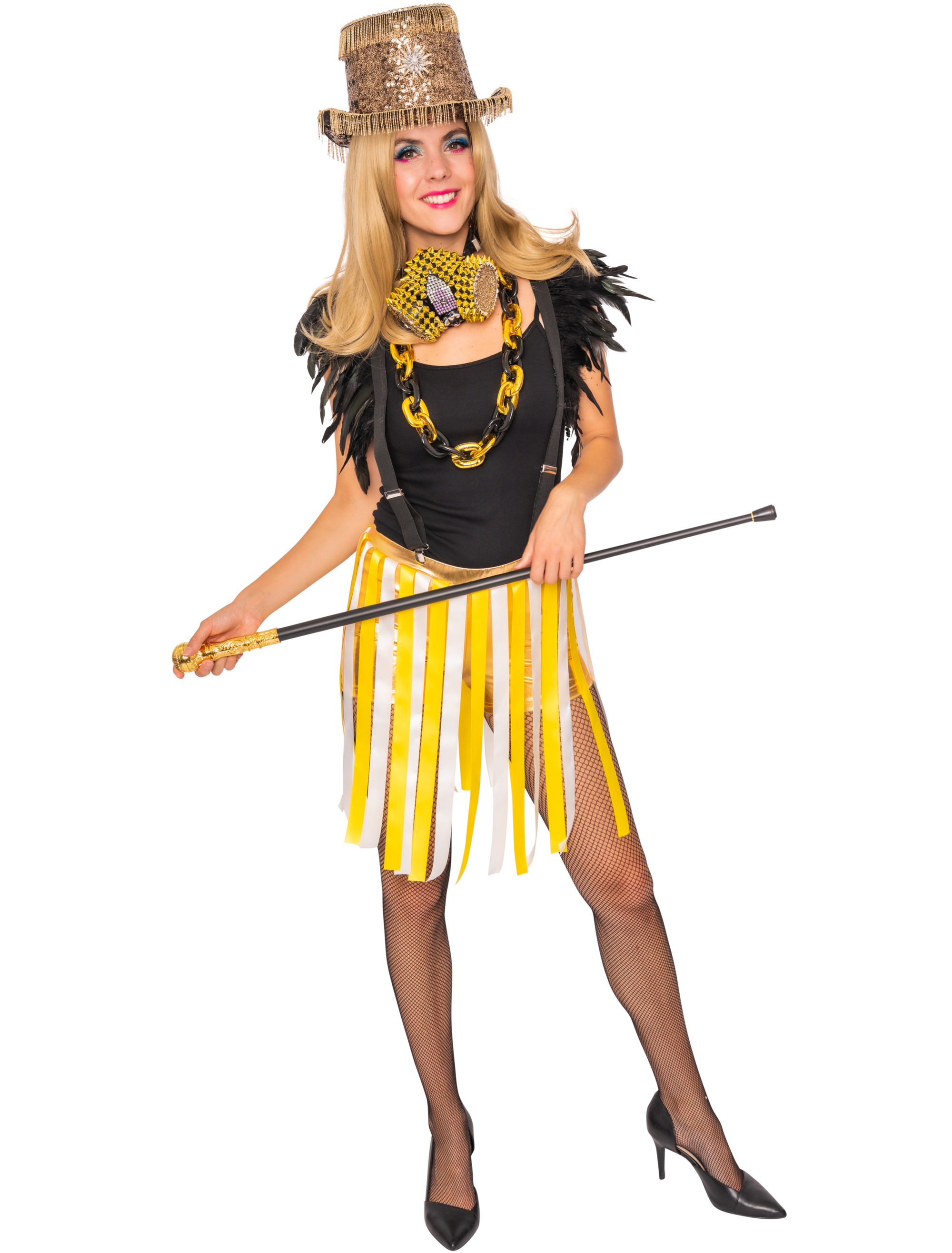 JIS Shorts Jeck im Sunnesching gold mit Fransen Damen goldgelb S/M