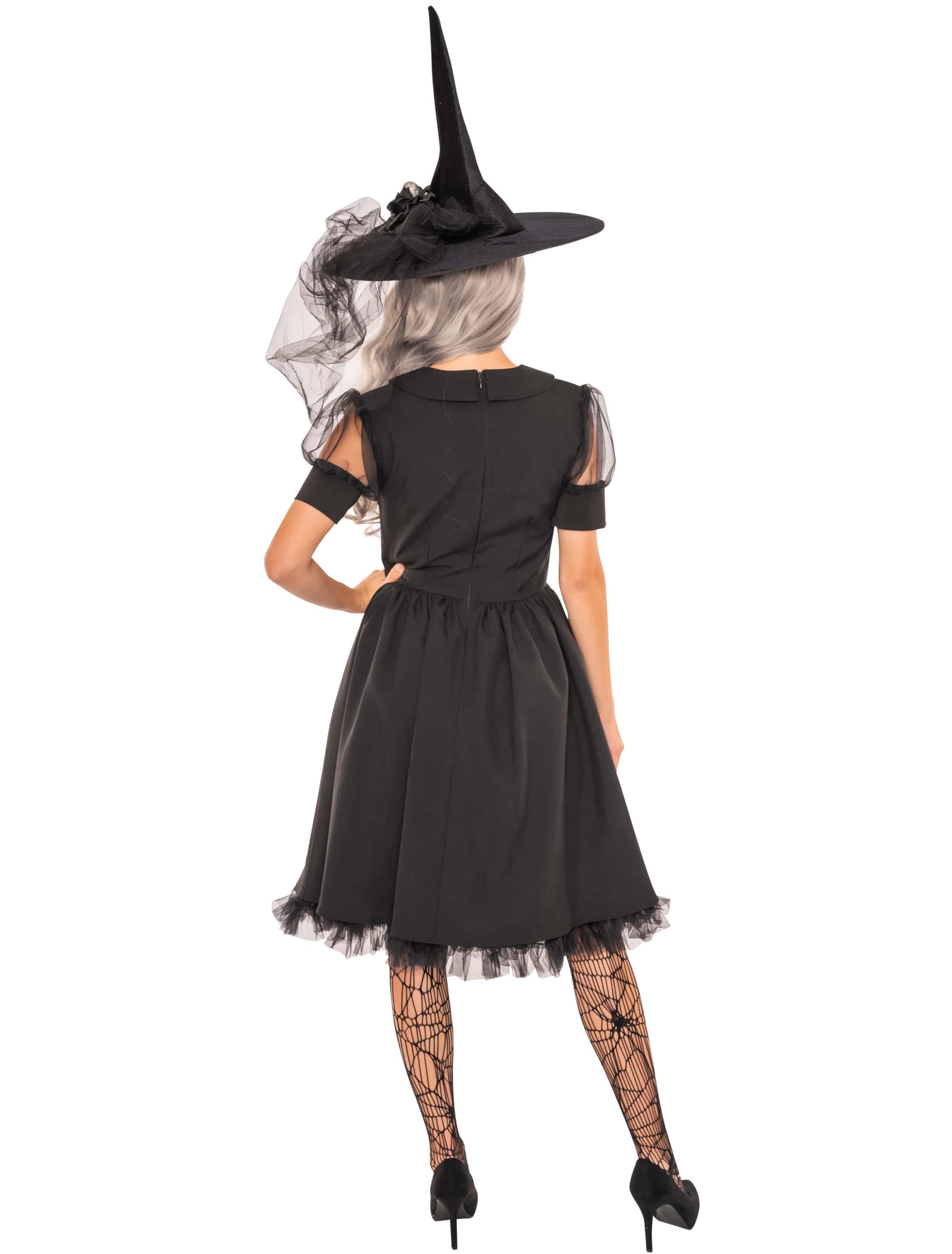 Kleid Hexe deluxe Damen schwarz L