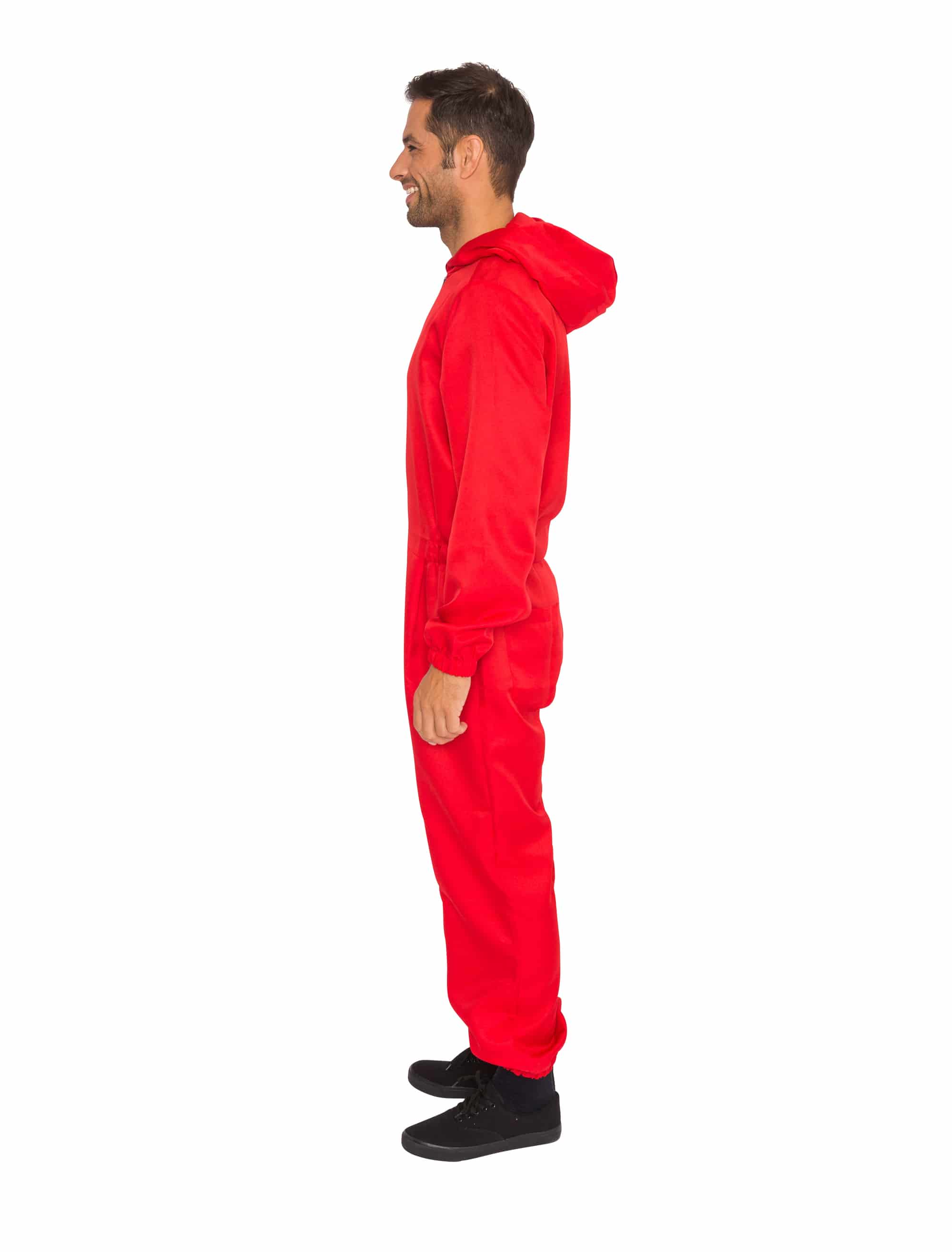 Overall mit Kapuze Unisex rot S/M