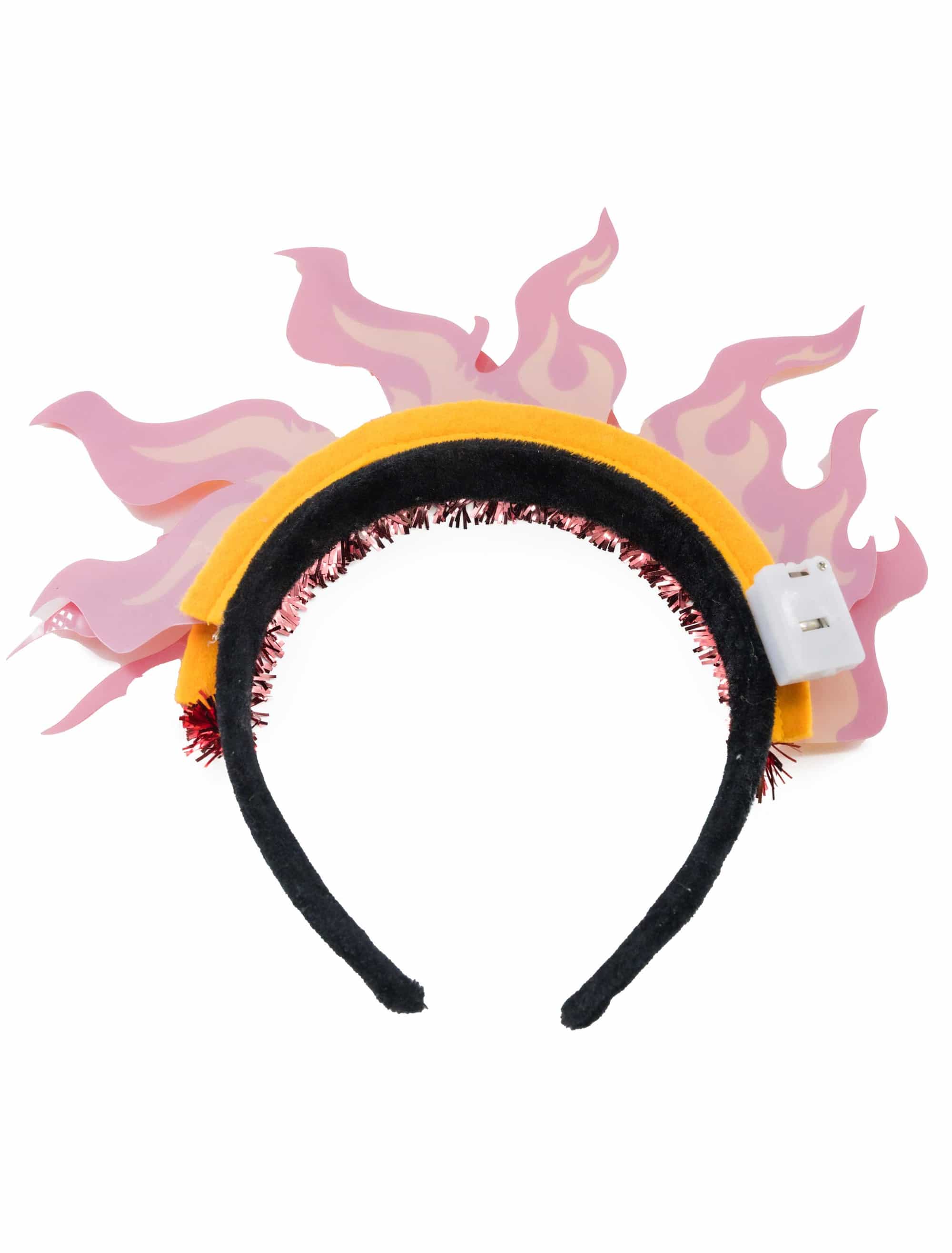 Haarreif LED Flammen rot/gelb