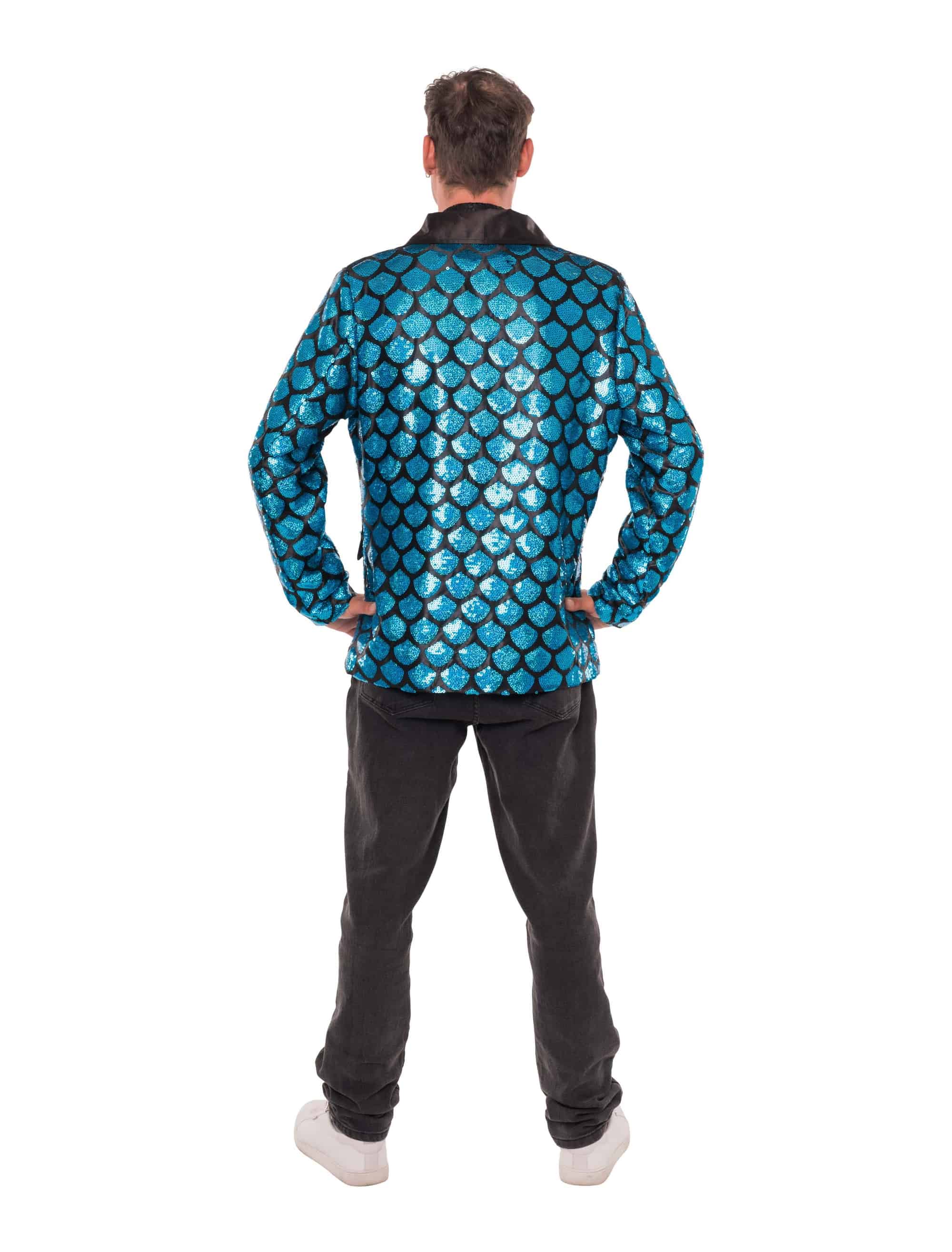 Jackett Fischschuppen Herren schwarz/blau M
