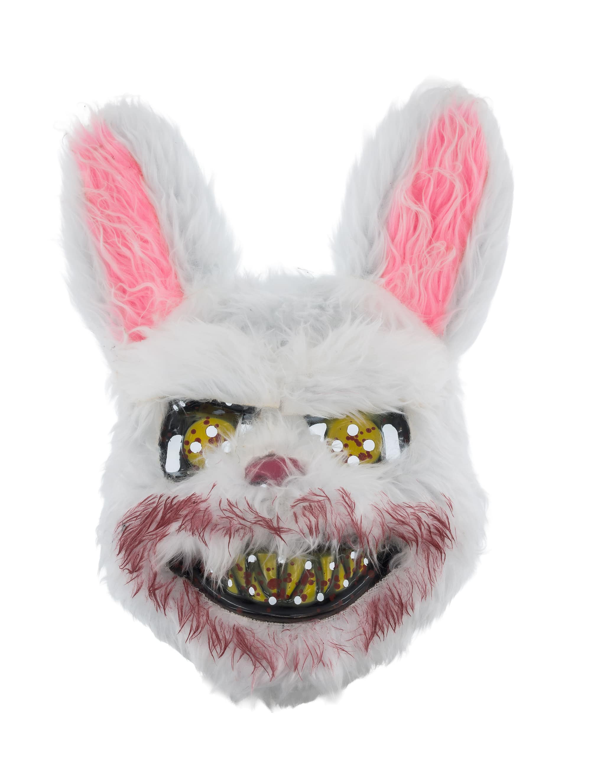 Maske Horrorhase Kunstfell weiß