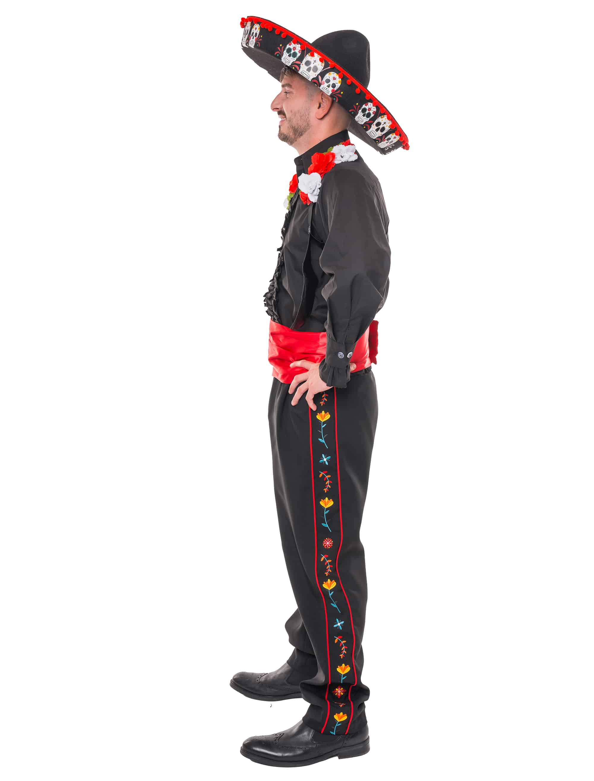 Hose Dia de los Muertos Herren schwarz S/M