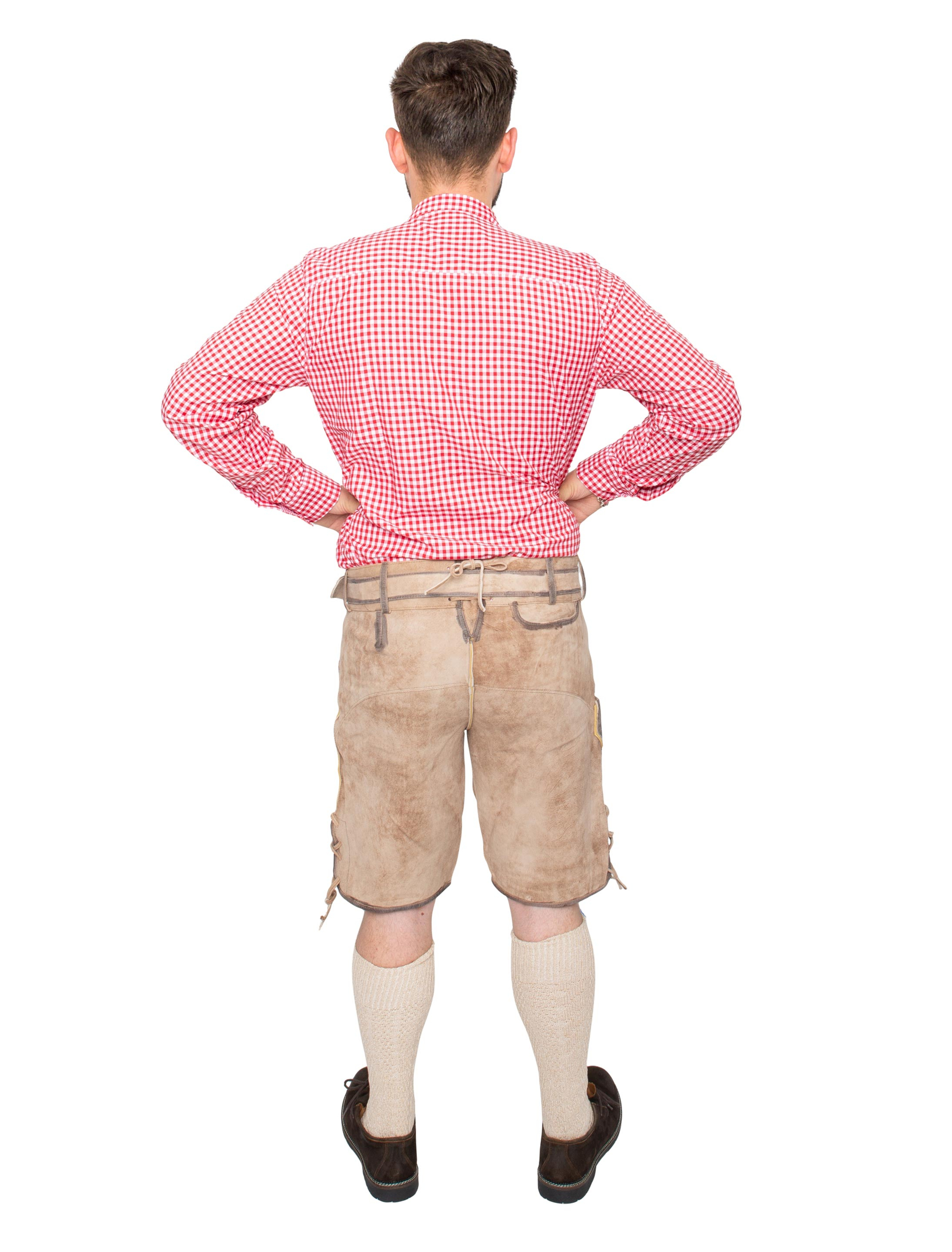 Lederhose kurz Hirsch Herren braun S