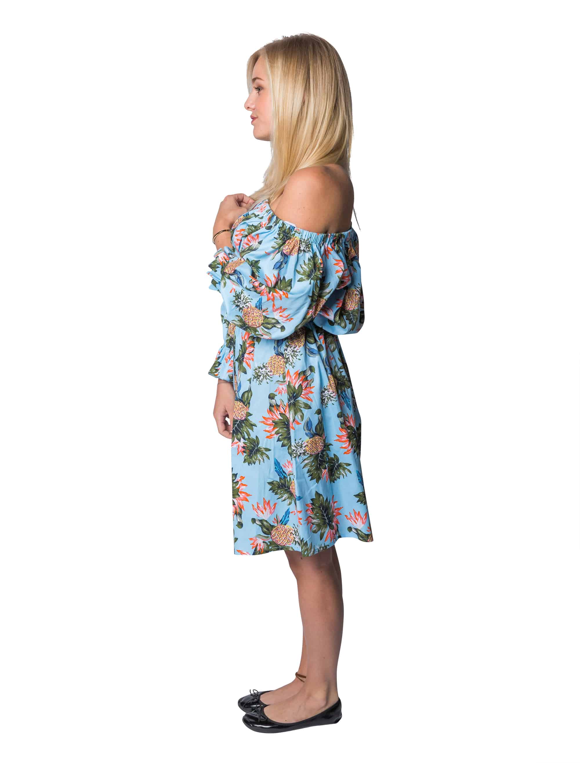 Kleid Ananas Damen blau S