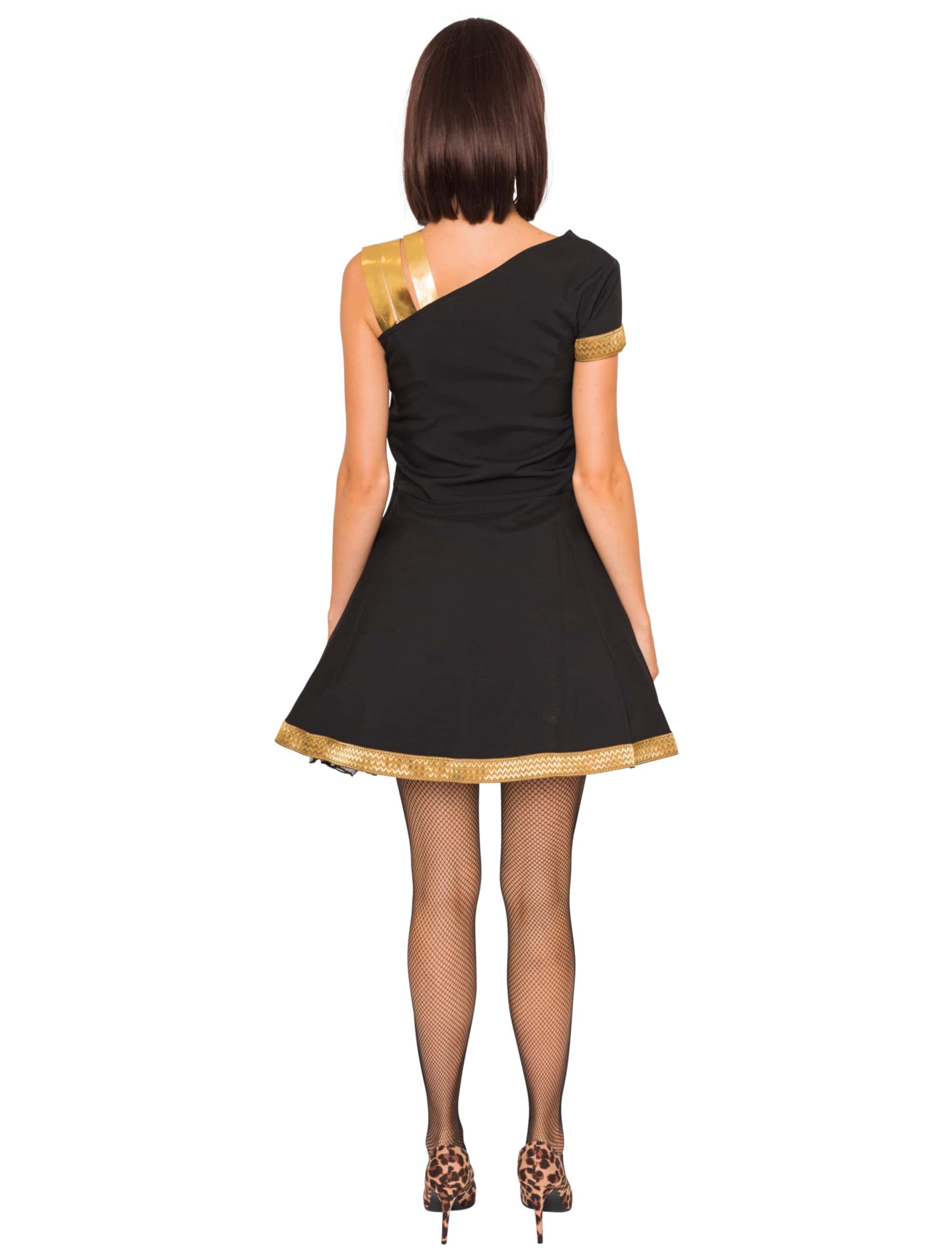 Kleid Gladiator Damen schwarz/gold S