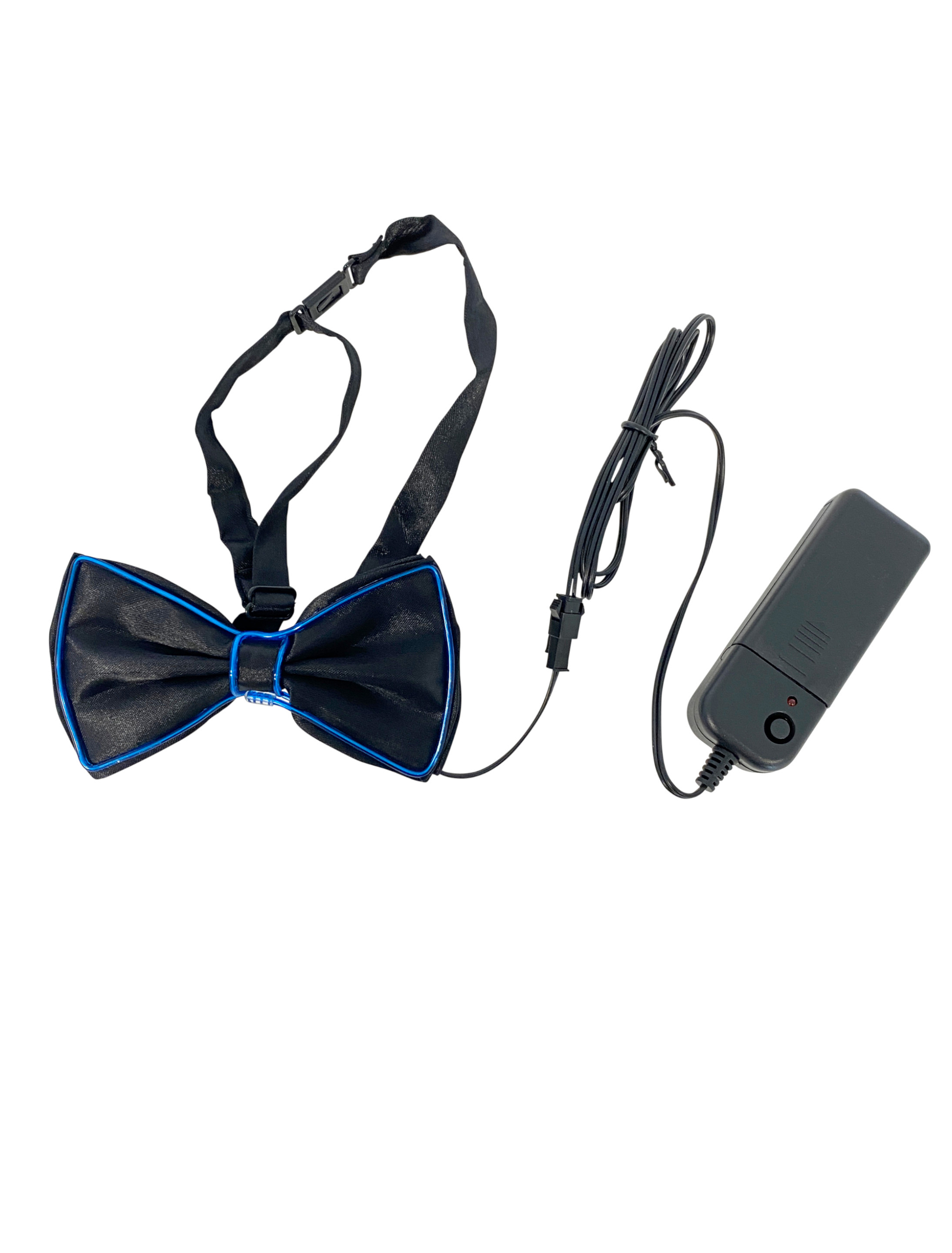 Fliege mit Leuchtschnur Herren schwarz/blau