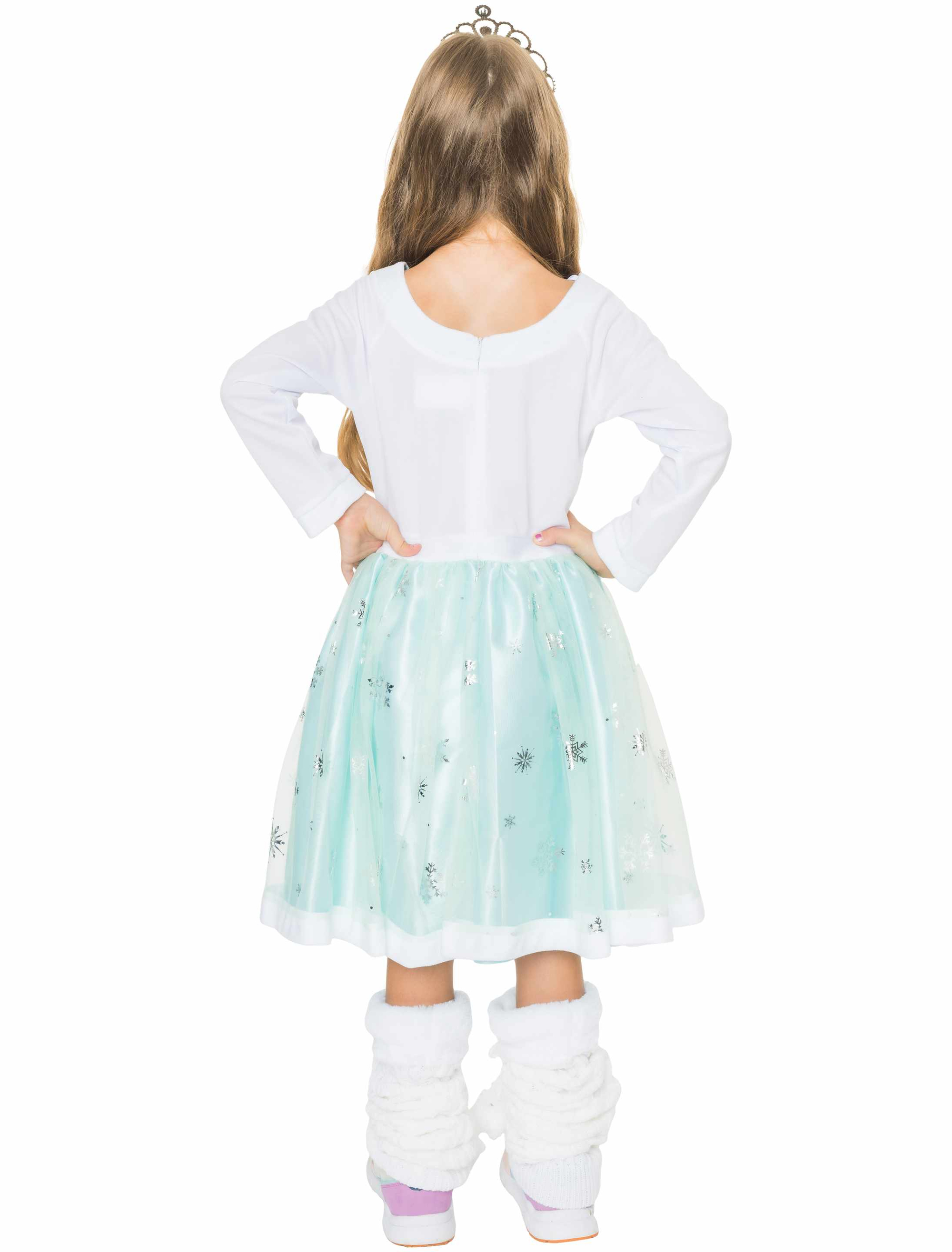 Kleid Eisprinzessin Kinder türkis/weiß 140