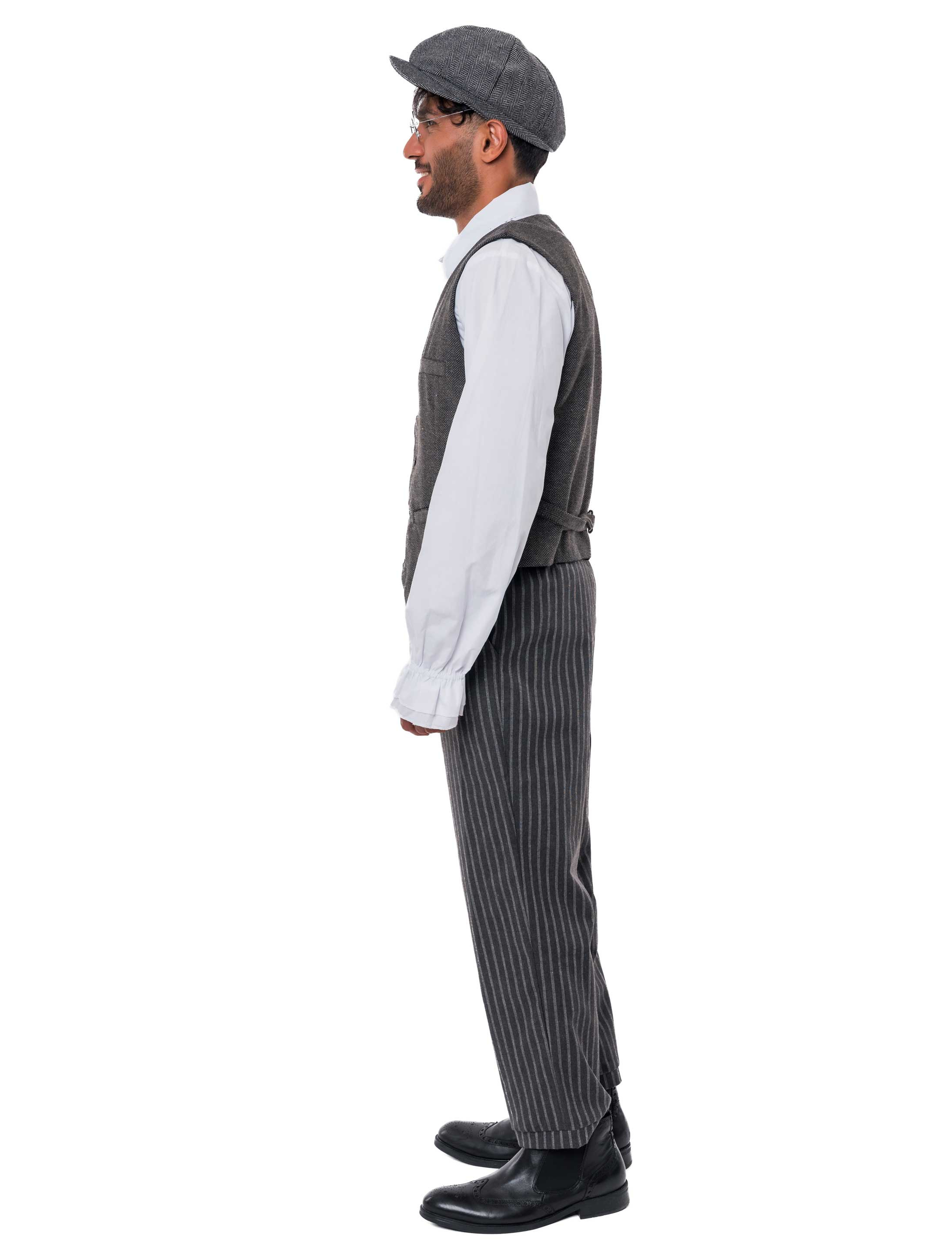 Weste 20er Jahre Gangster Herren grau XL/2XL