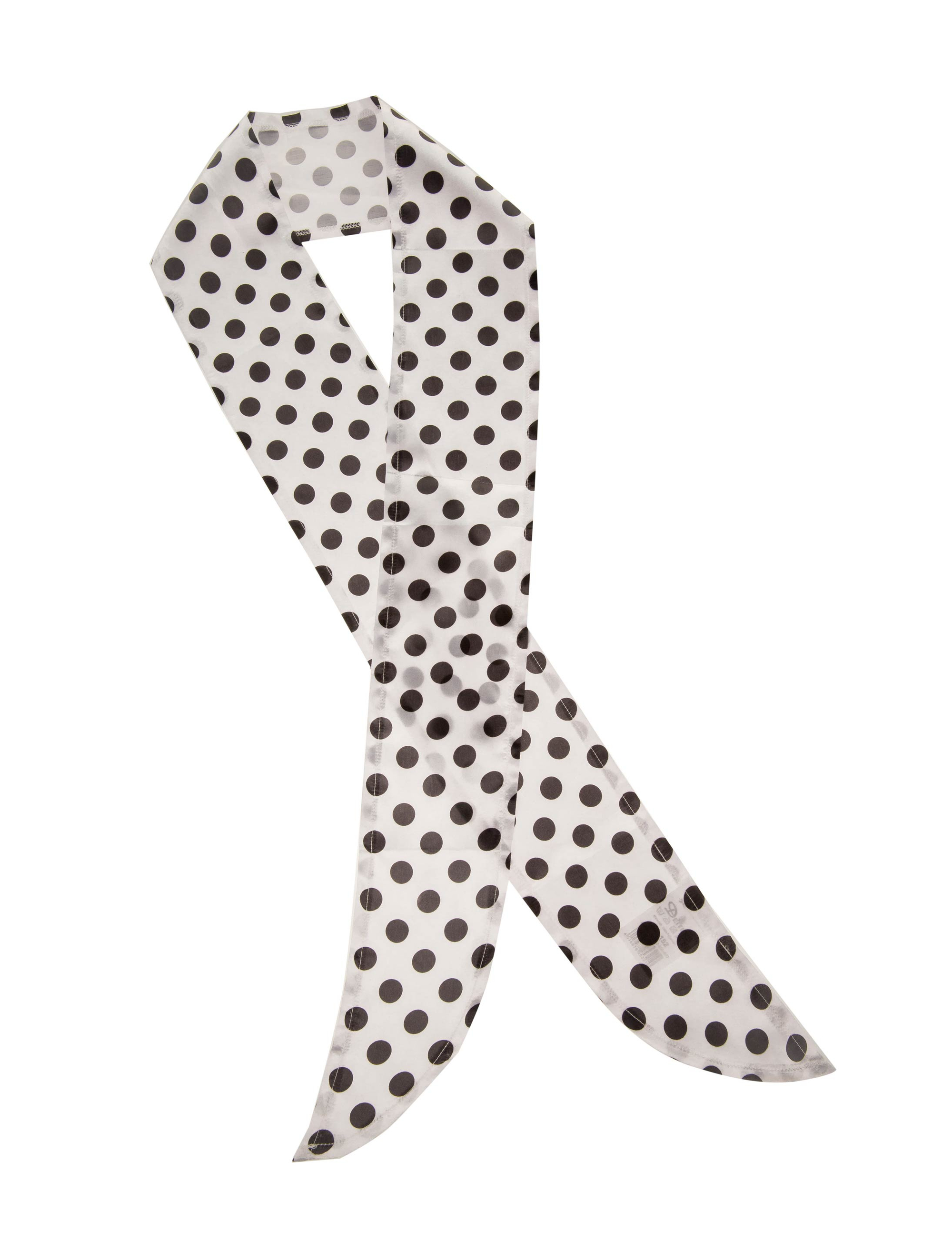 Haarband Satin mit Punkten Damen weiß/schwarz
