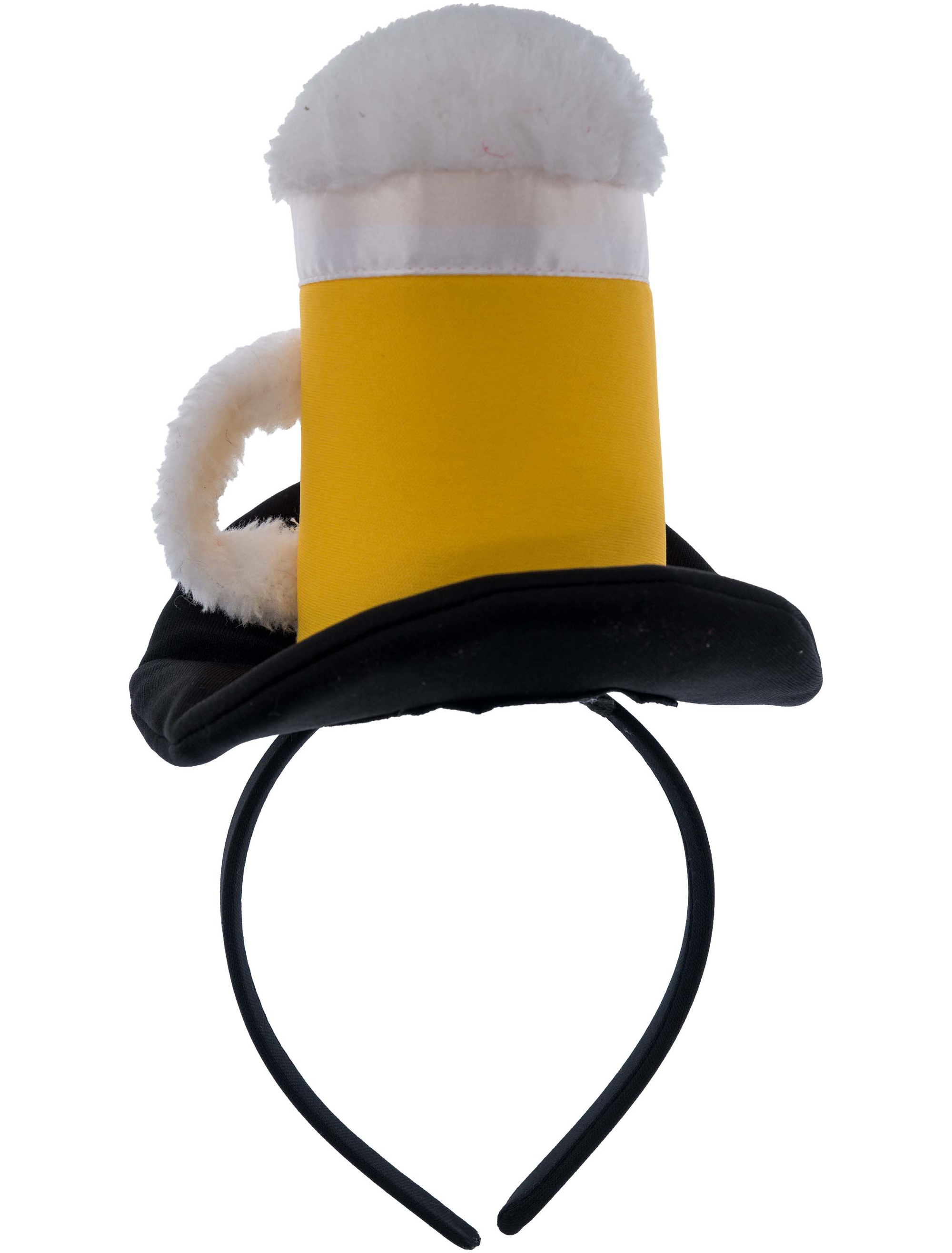 Haarreif Bierkrug gelb/weiß