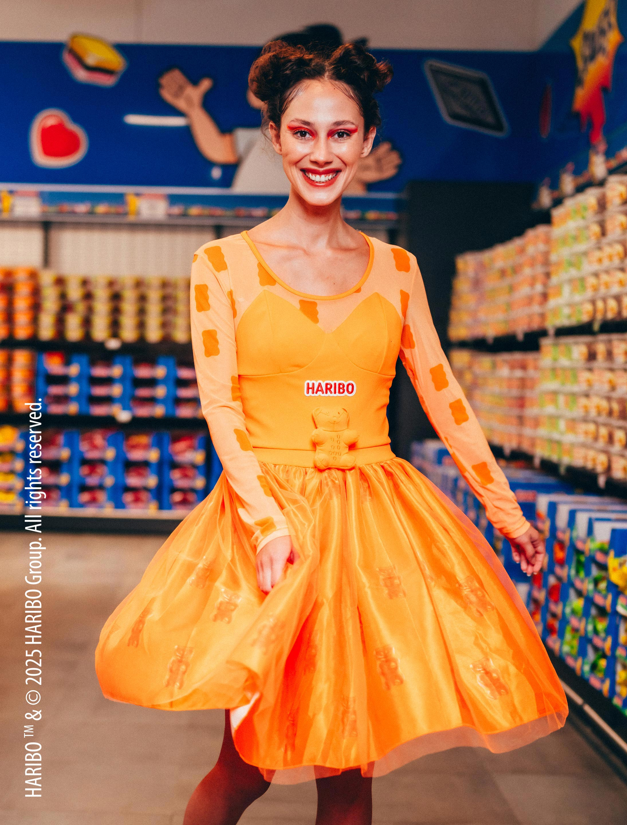 Kleid HARIBO Goldbären Damen orange XL
