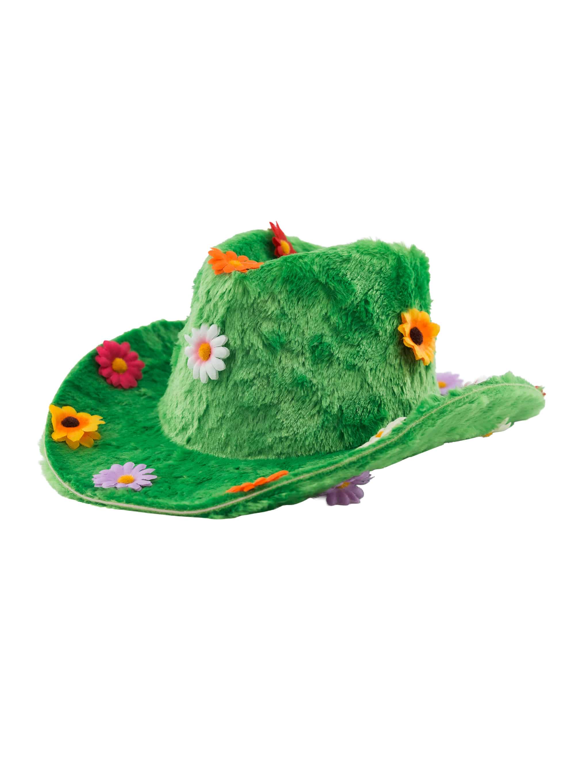 Cowboyhut Gras mit Blumen grün 59