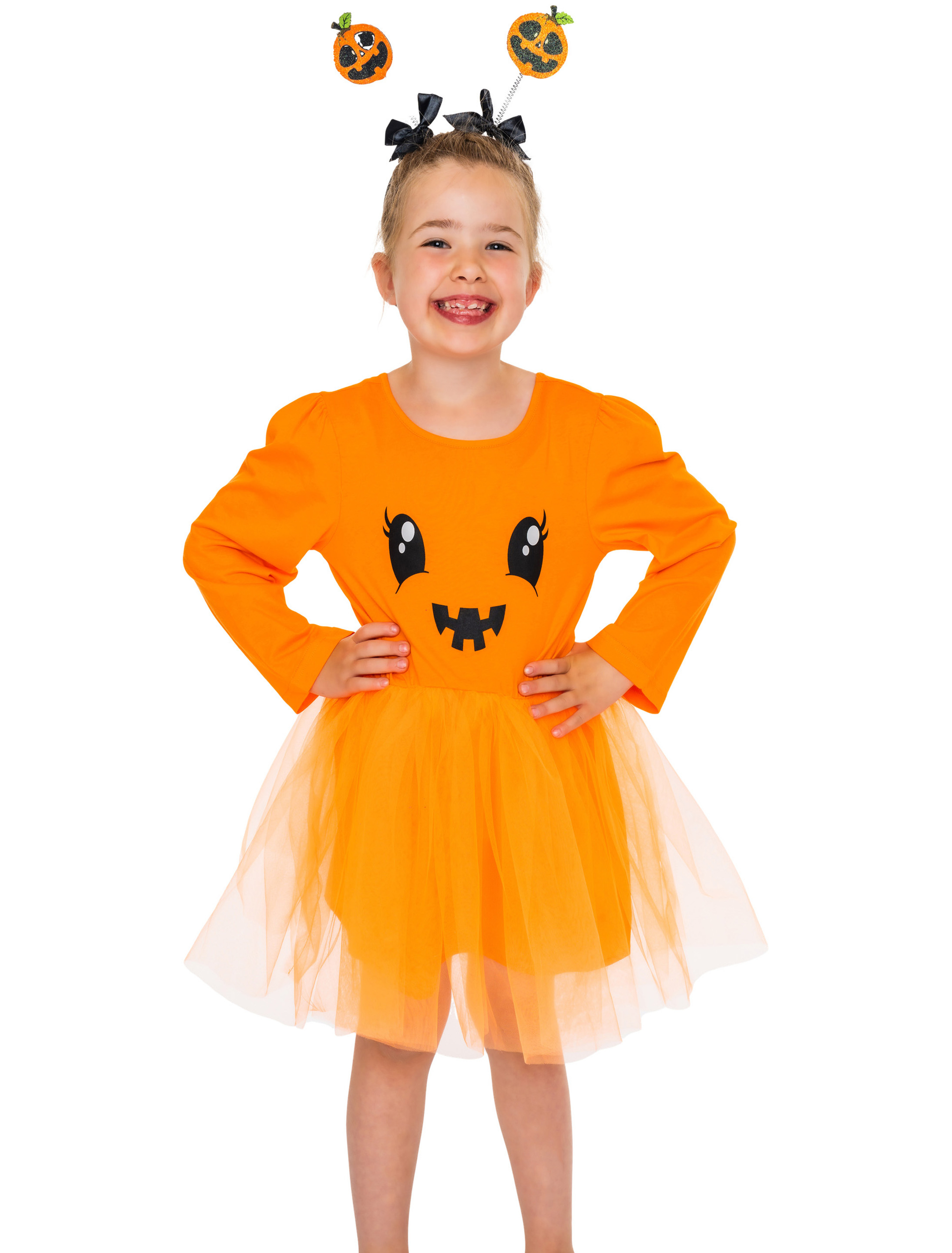 Kleid Kürbis mit Tüll orange 86-92